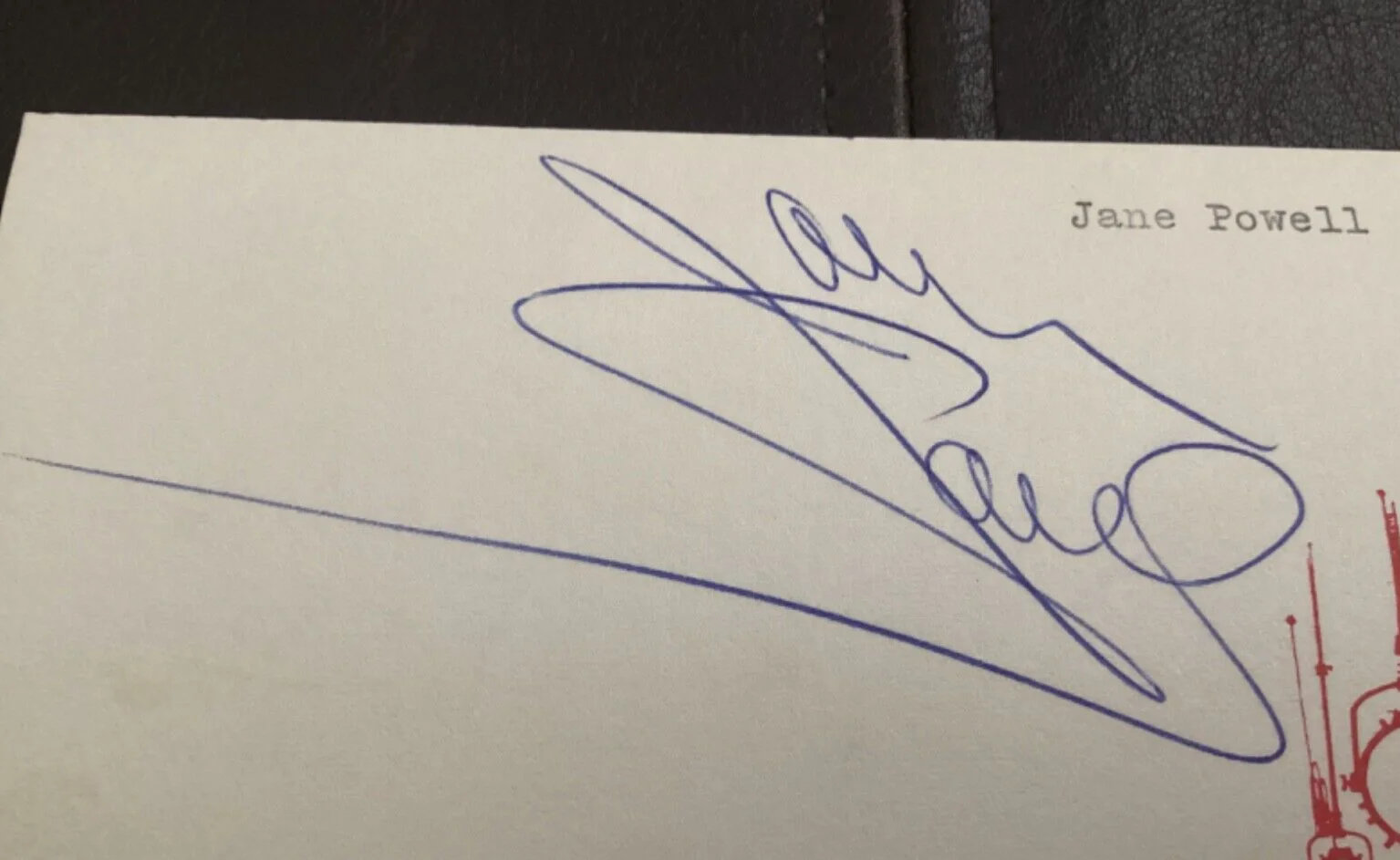 JANE POWELL — Actress JANE POWELL Personally Autographed Signed MOVIE THEATER Card FreeShip, изображение 2