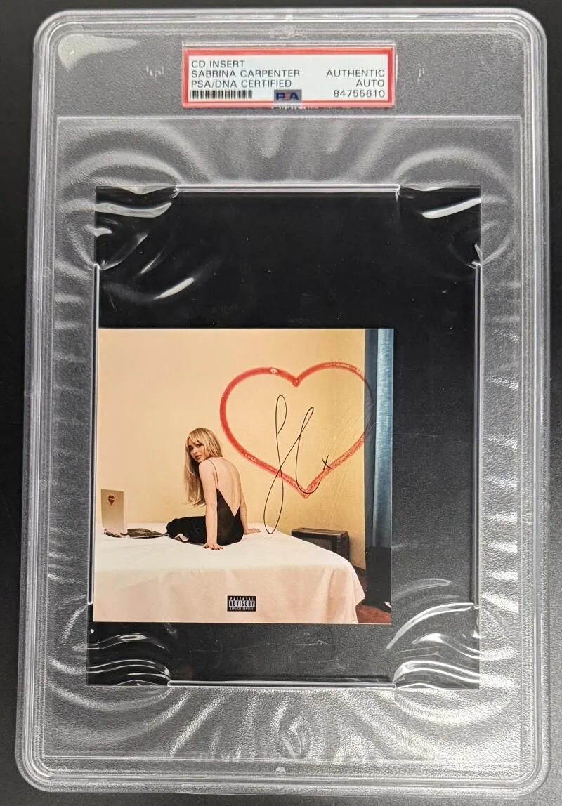Sabrina Carpenter — Sabrina Carpenter Signed Autograph PSA/DNA Emails I Can't Send CD Cover Slab A