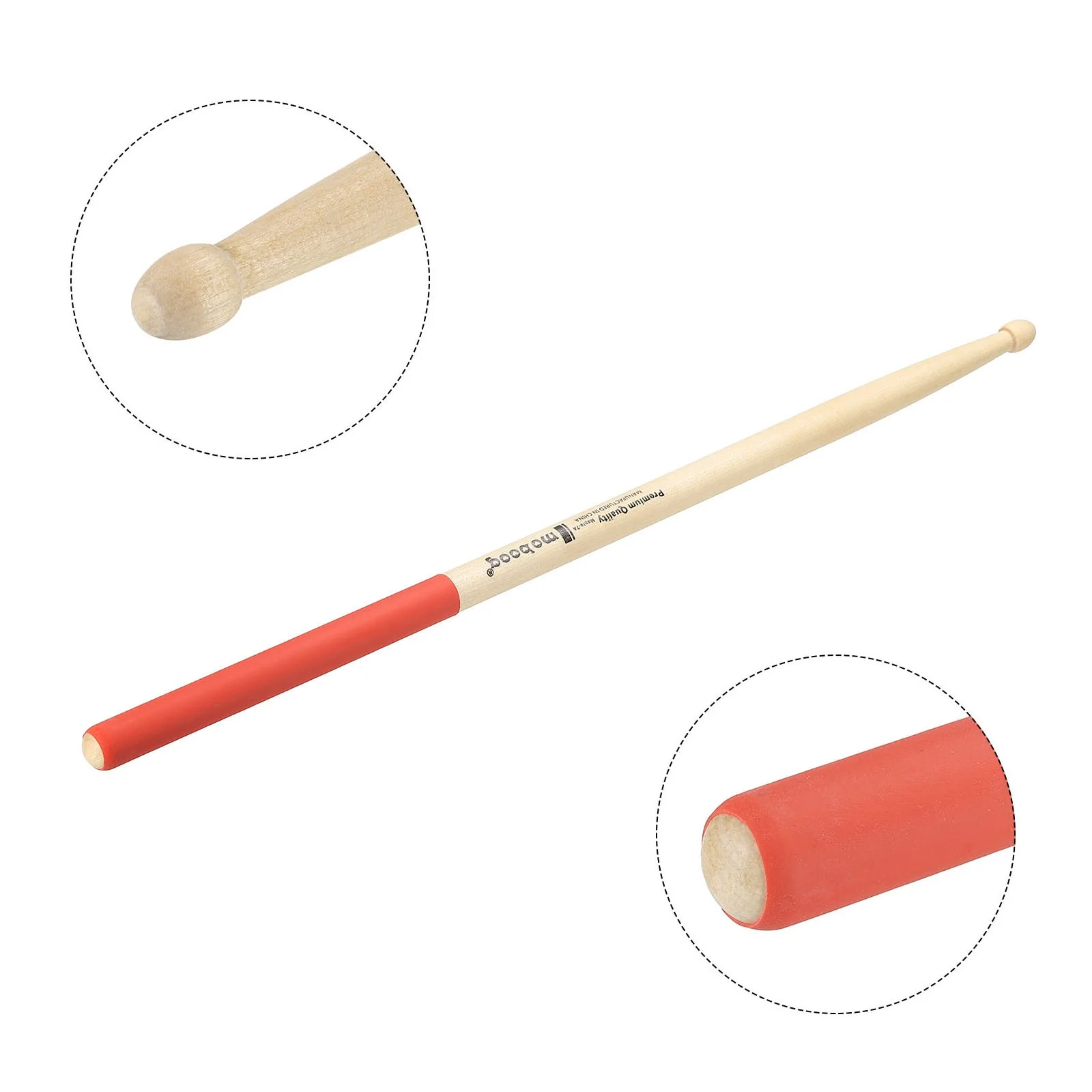 Wood Drumstick Anti Slip Handle Grips Drum Stick Wrap 7A Orange 1 Pair, изображение 4