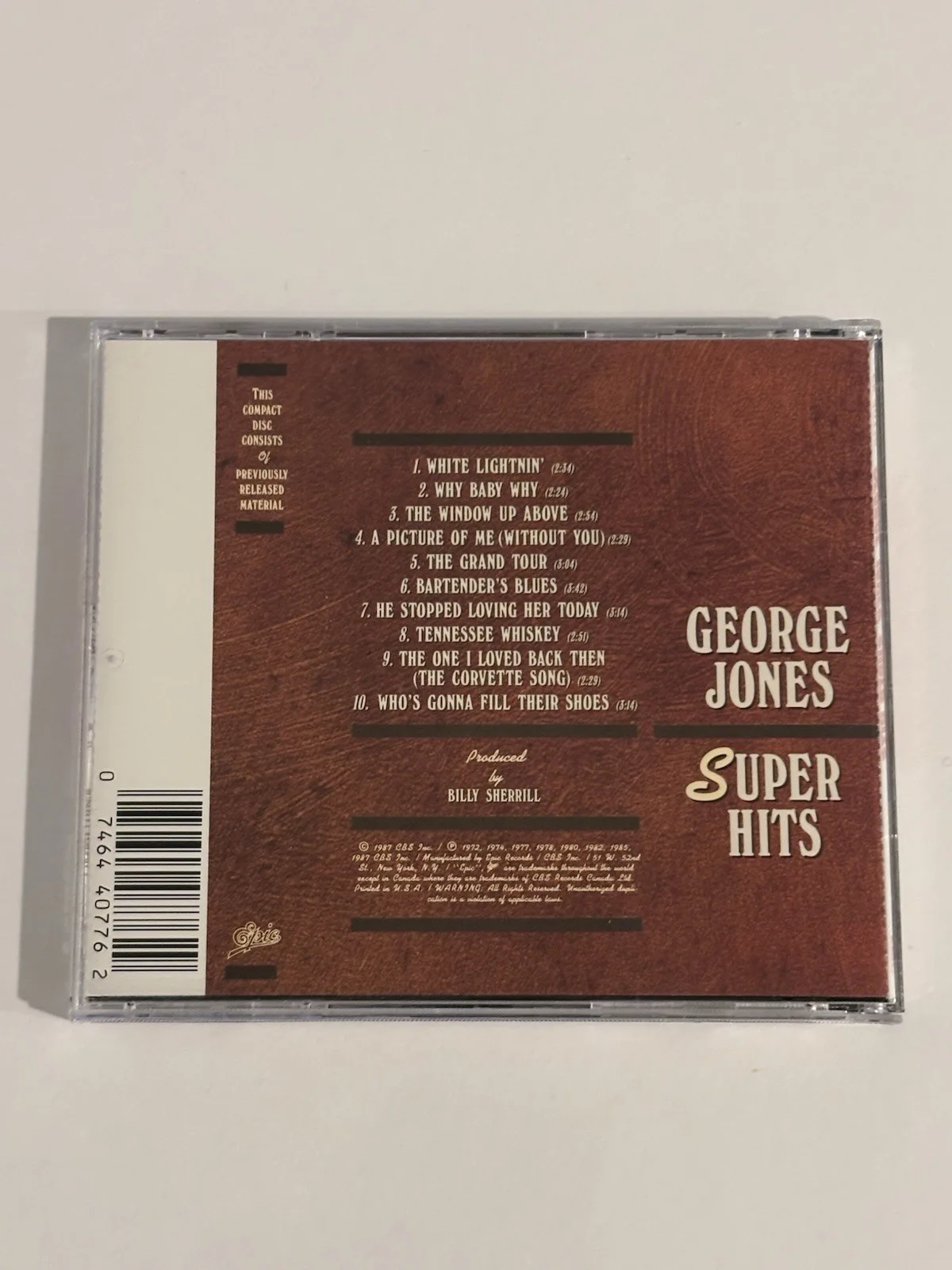George Jones Super Hits CD Signed Autographed JSA COA, image 5