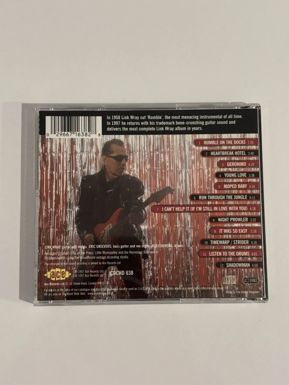 Link Wray Shadowman CD Signed Autographed JSA COA, image 5