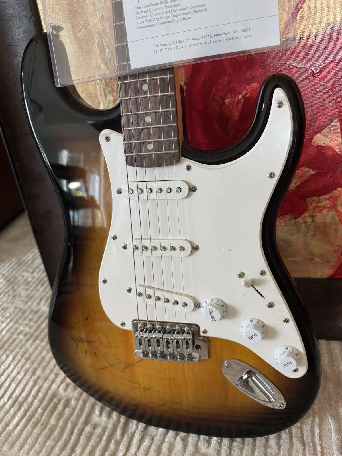 Bruce Springsteen Autographed Limited Edition Guitar #24/25 w COA, image 4