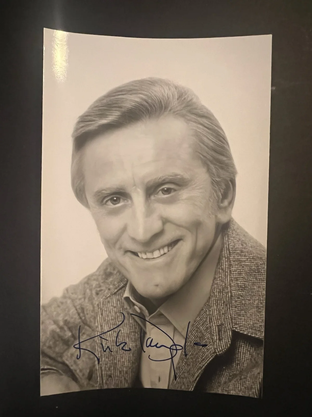 Kirk Douglas — Kirk Douglas Autographed Photo ~ 3.5”x4.5” 1989-1991 ~ Free Shipping!