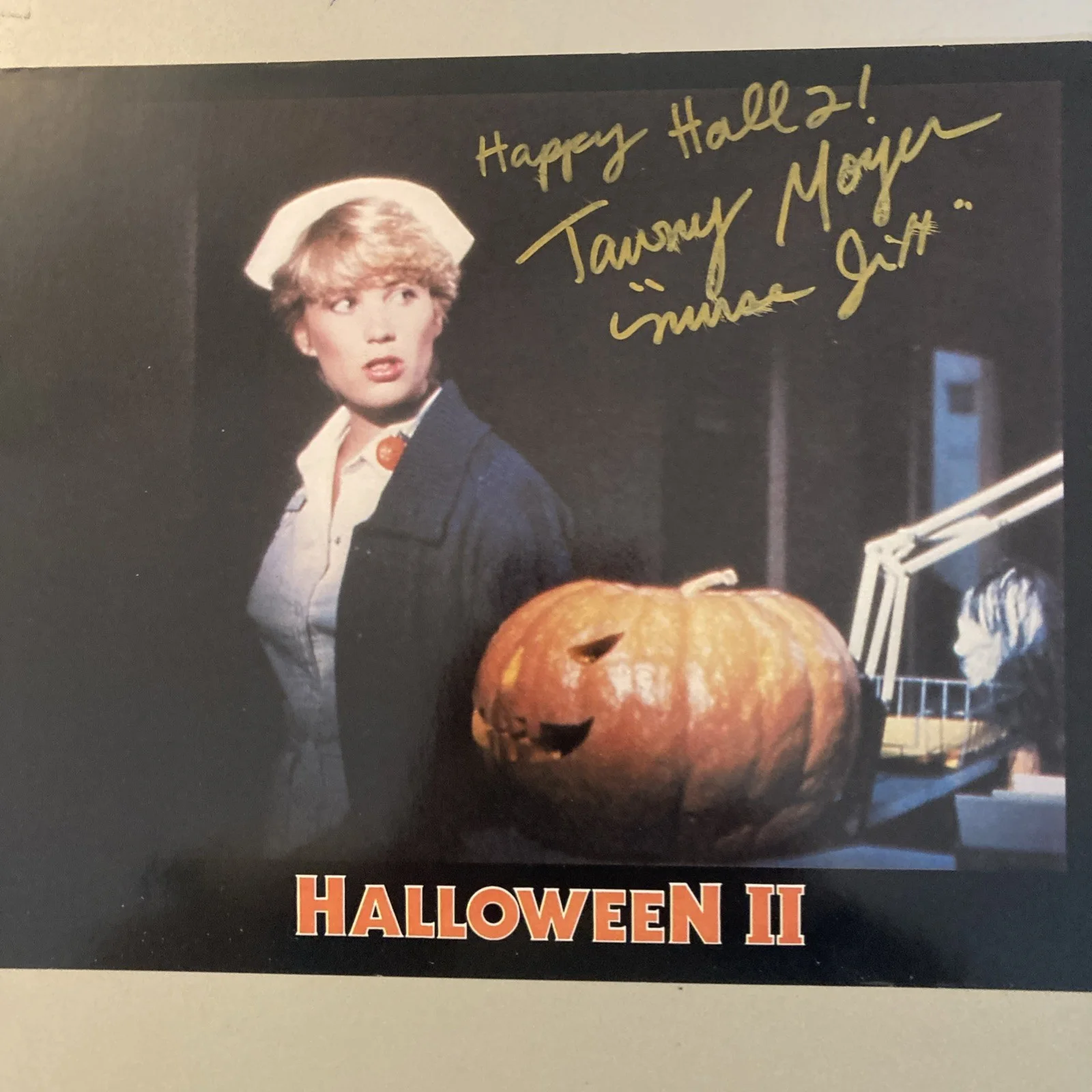 Tawny Moyer added Nurse Jill Halloween 2 signed 8x10 With-COA rare-Tawny Moyer, изображение 2