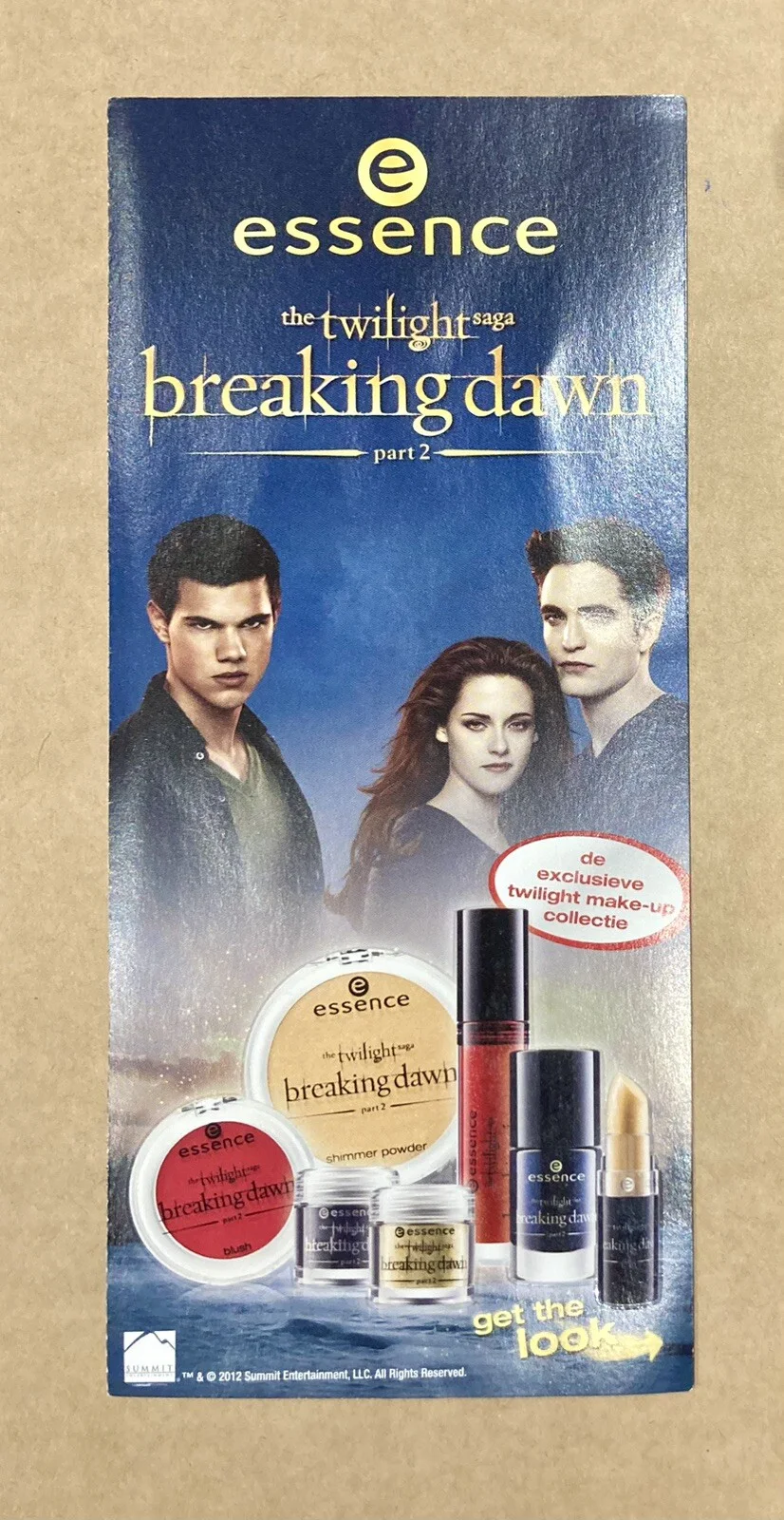 The Twilight Saga - Breaking Dawn Part 2 - Rare - Essence Makeup Flyer - Dutch, изображение 3