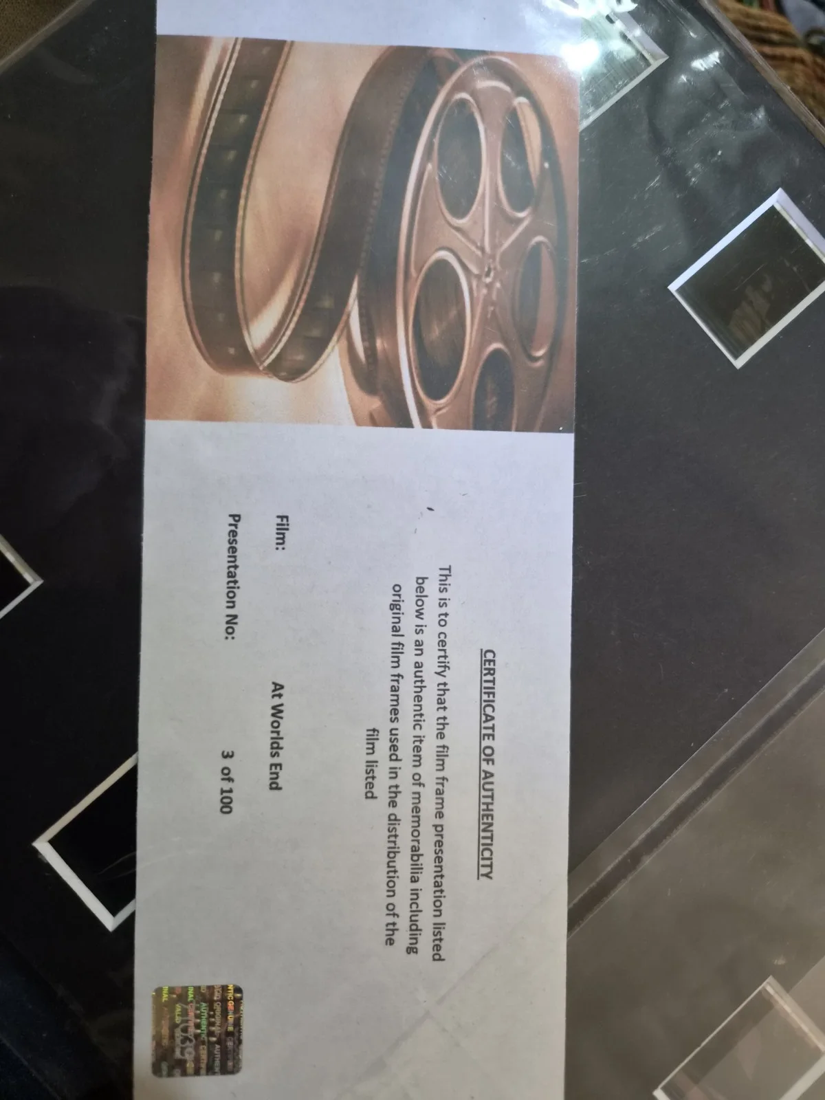 Pirates of the Caribbean At World's End Original Film Cell Display 3 of 100 COA, изображение 2