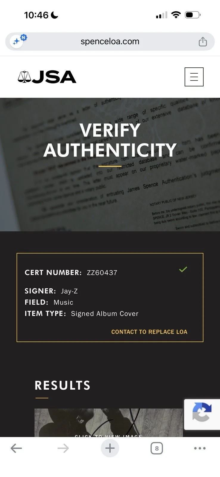 Autographed Jay Z Blueprint Vinyl Cover 18x37 Frame JSA Certified, изображение 4