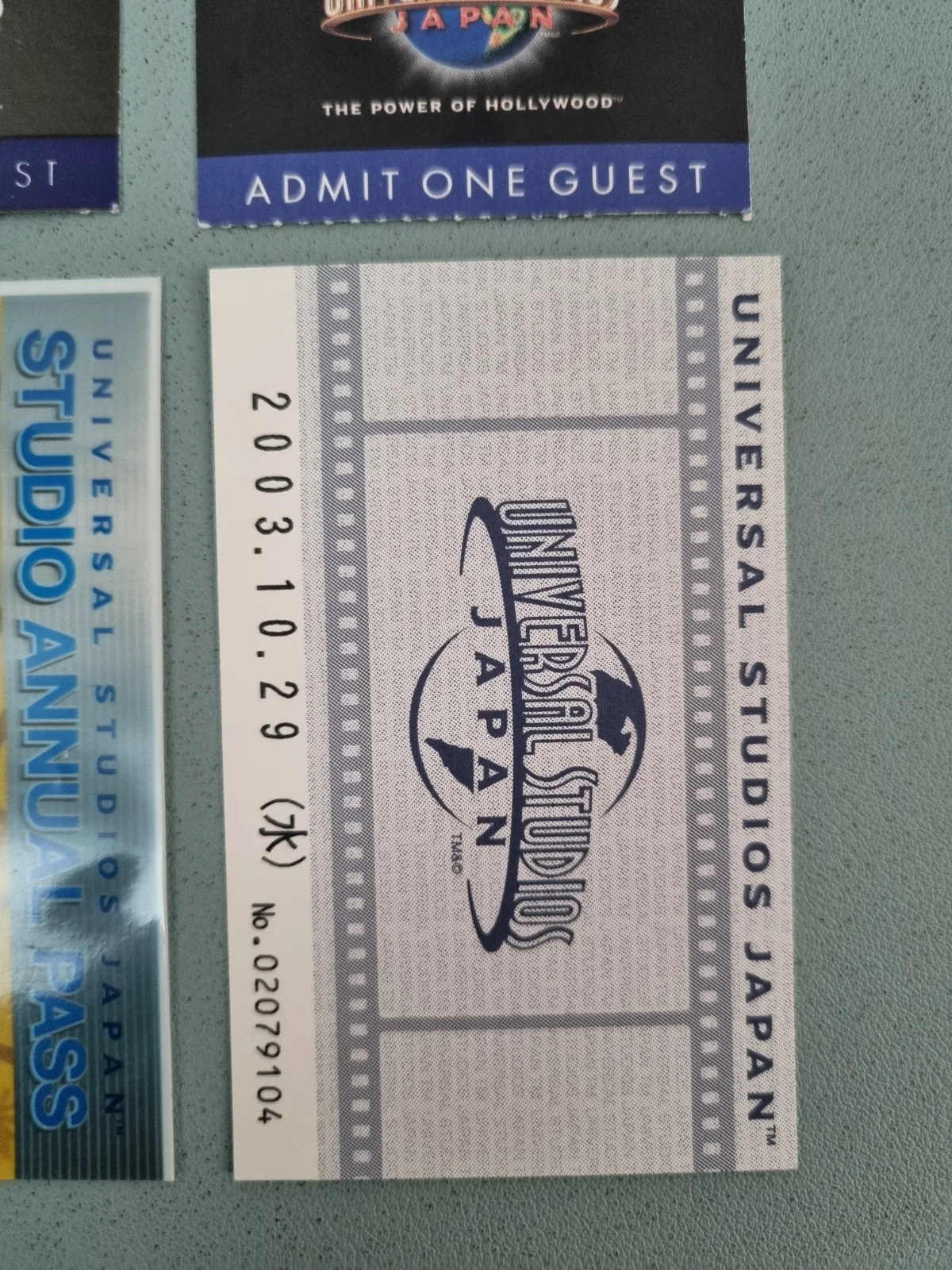 Vintage 2000's Universal Studios Japan Admission Used Ticket Terminator E.T. USJ, image 5