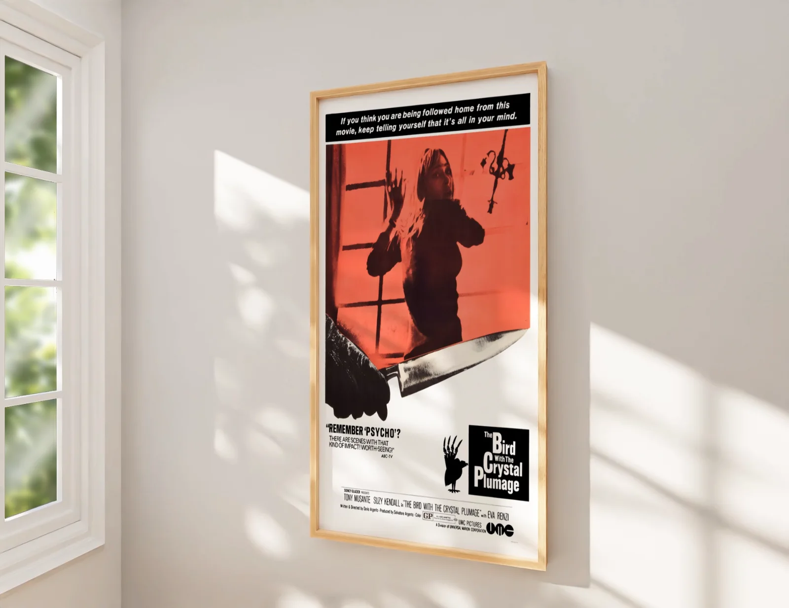 The Bird With The Crystal Plumage 1970 Giallo Restored 27.2" x 41" US One Sheet, изображение 2