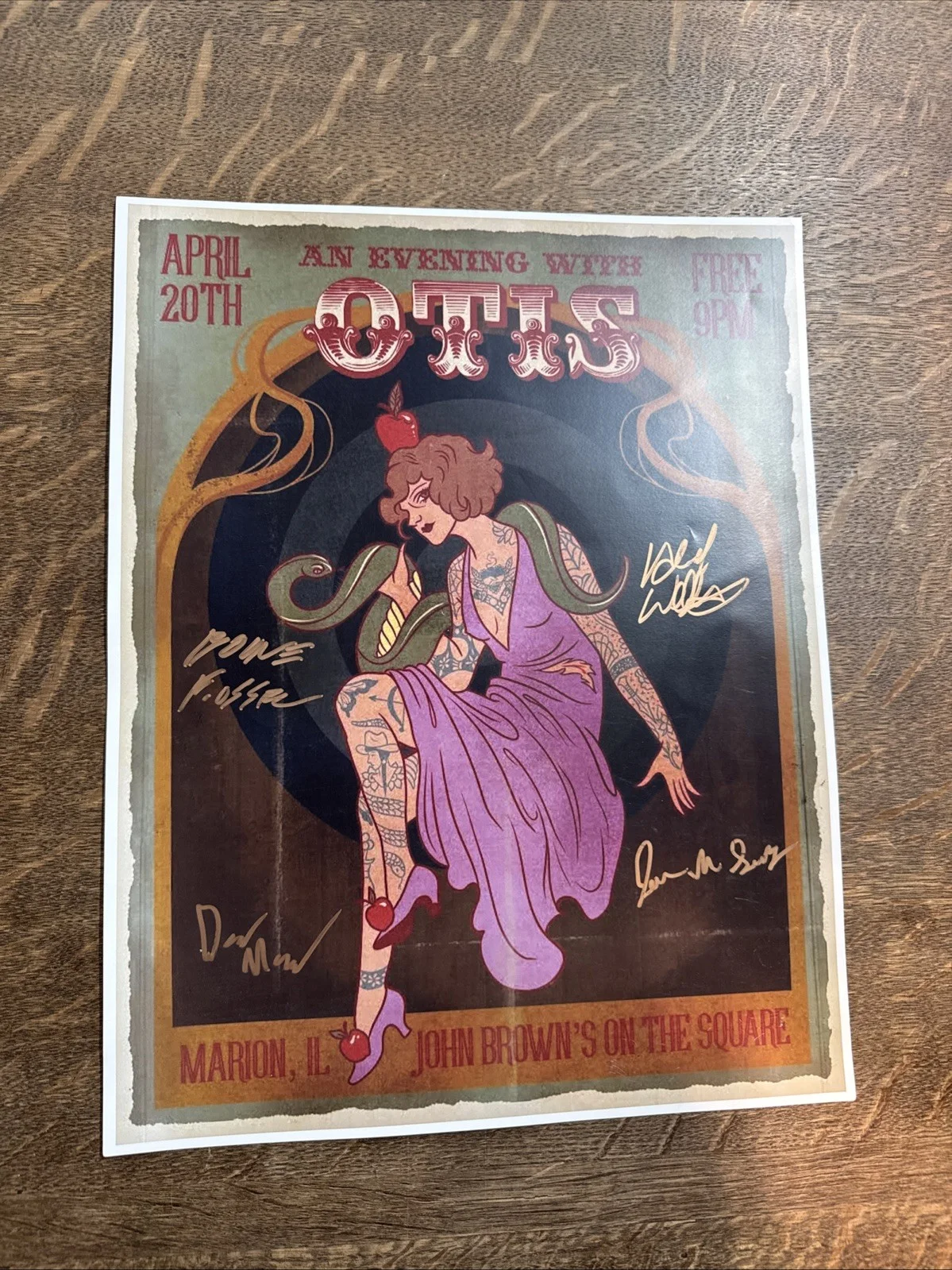 Signed OTIS Blues Band Poster 15.5x12, image 3