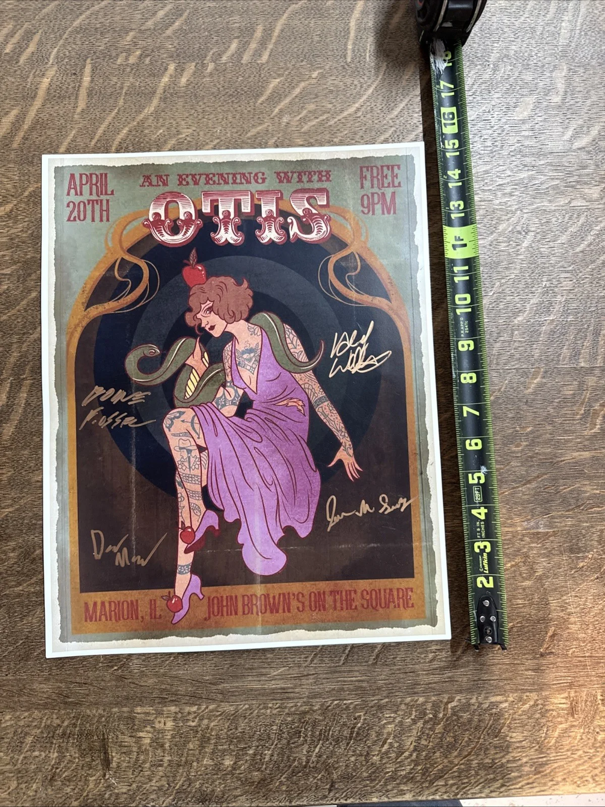 Signed OTIS Blues Band Poster 15.5x12, image 4