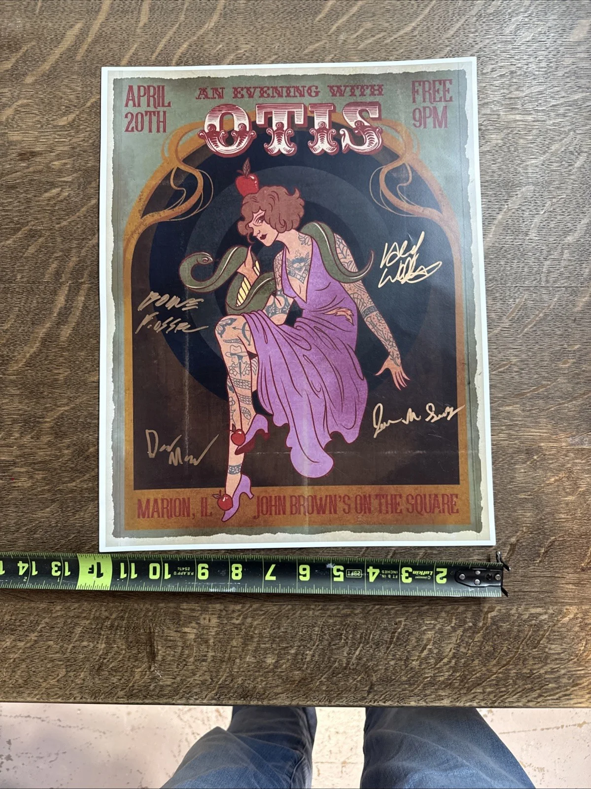 Signed OTIS Blues Band Poster 15.5x12, image 5