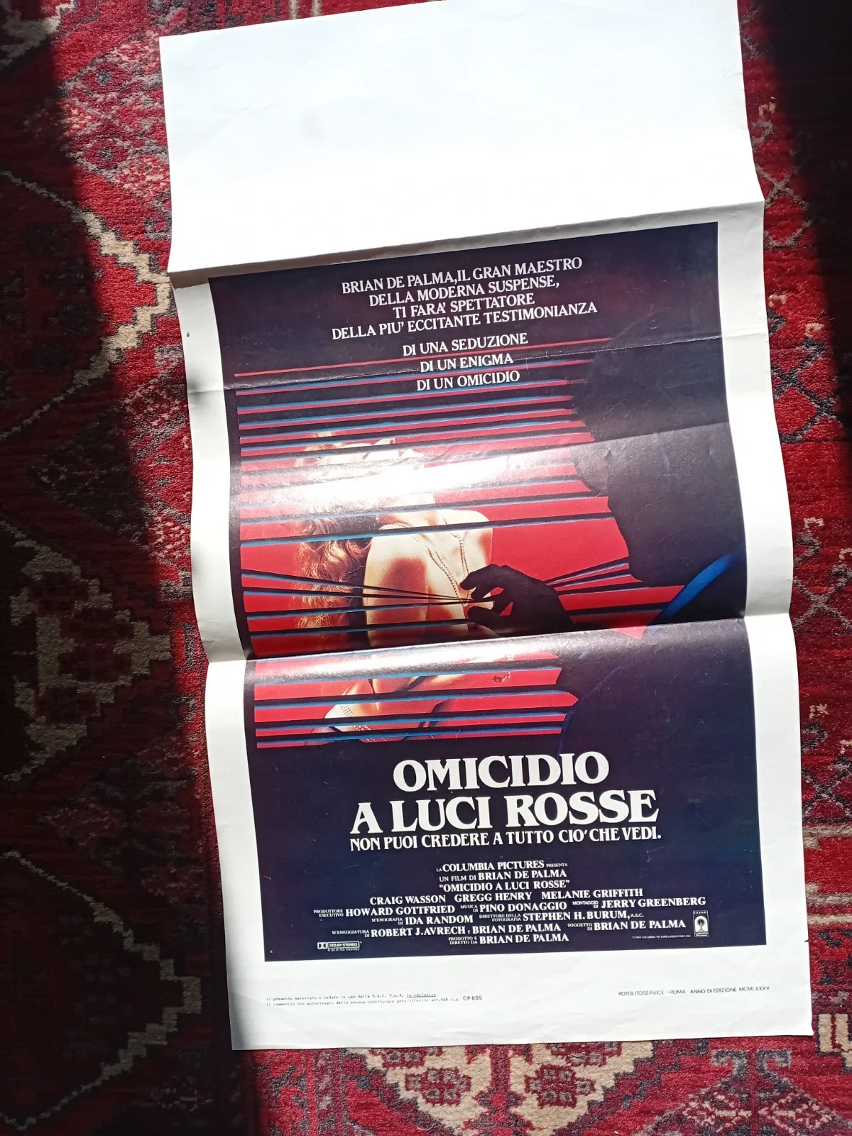 Body Double 1984 De Palma ORIGINAL Italian Locandina Poster - 59cm x 32.5cm, изображение 4