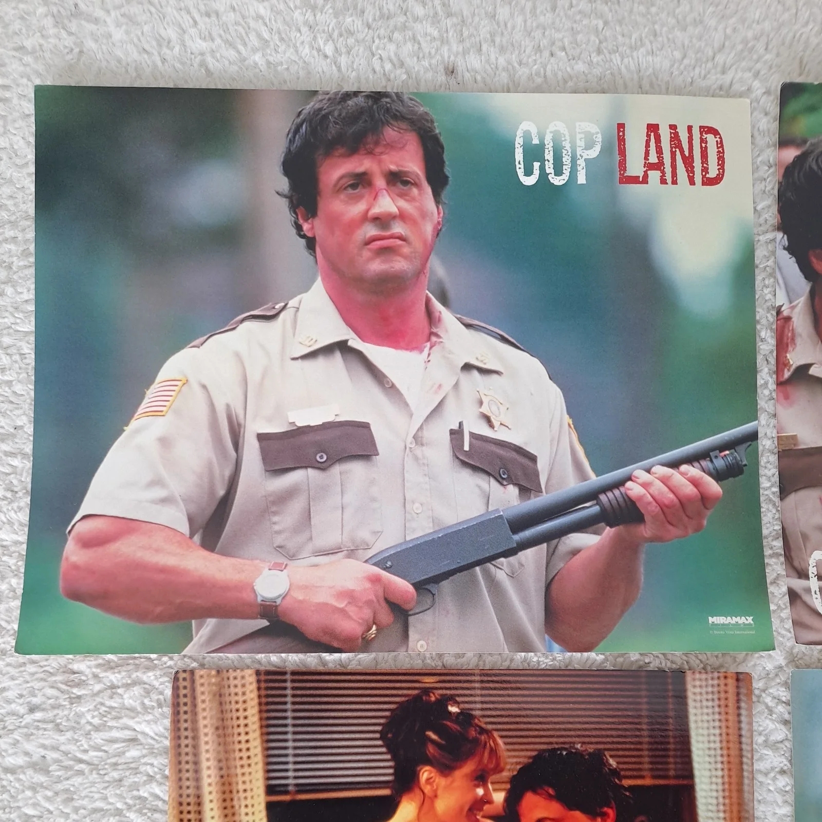 Set of 4 X MOVIE Lobby Cards 14"×11" Cop Land miramax movies.Slyvester Stallone, изображение 2