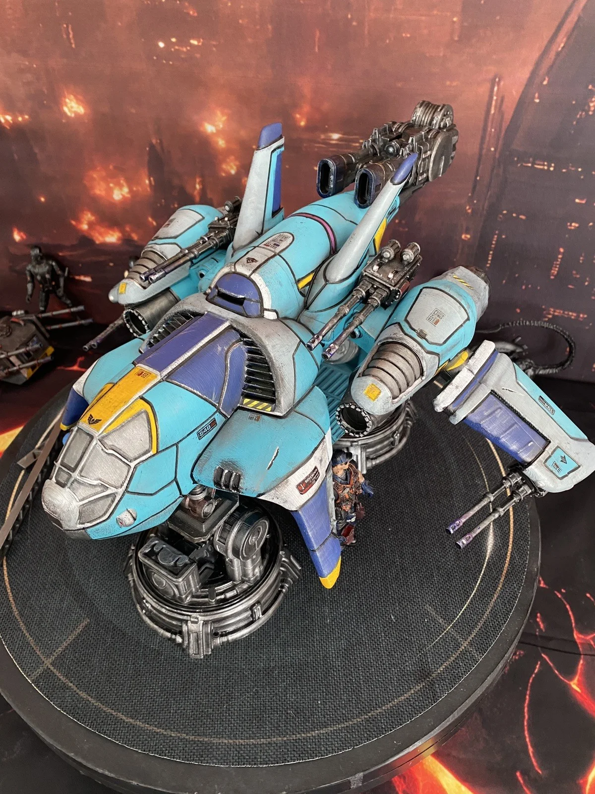 Tyrell Sector Interceptor K-410 | Custom Blade Runner Gunship vintage Diorama, image 2