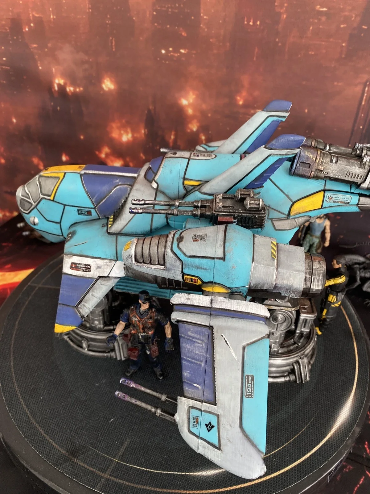 Tyrell Sector Interceptor K-410 | Custom Blade Runner Gunship vintage Diorama, image 5
