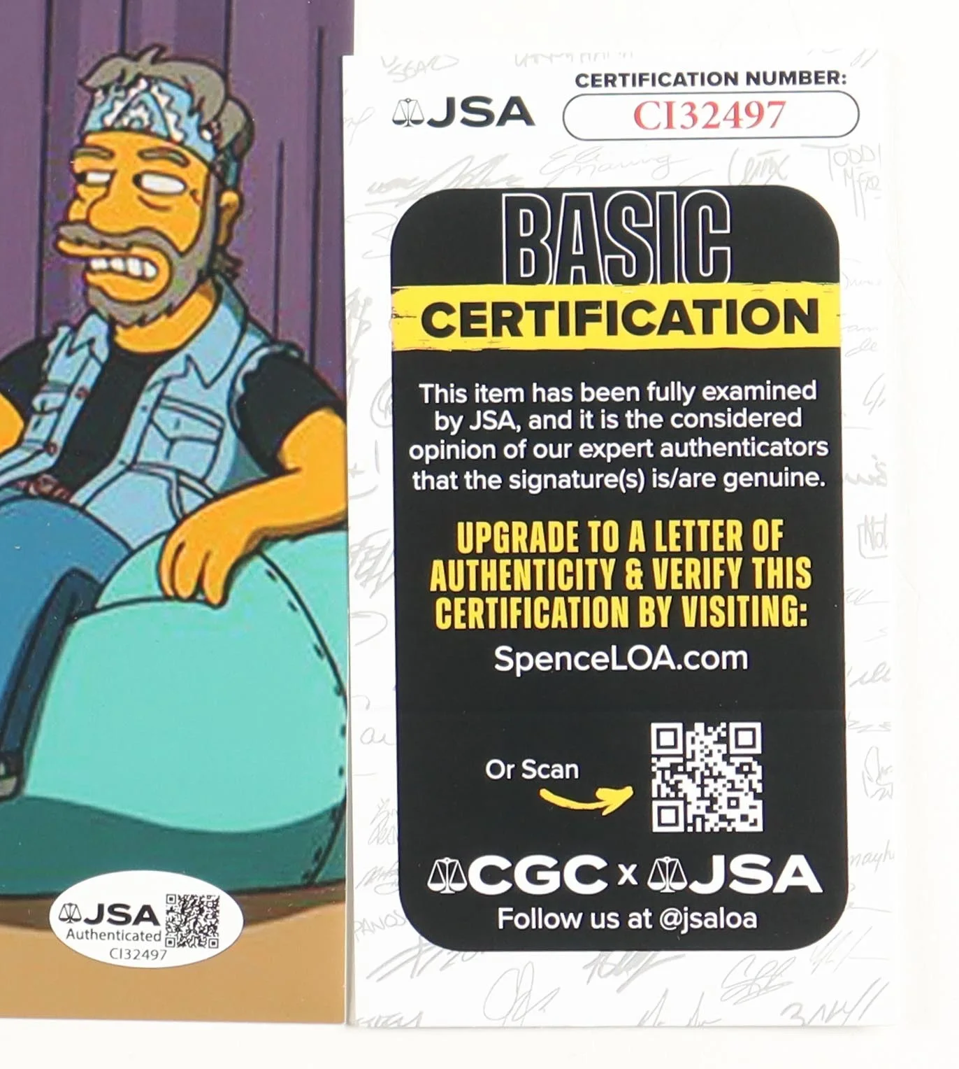 CHEECH MARIN, TOMMY CHONG — CHEECH MARIN & TOMMY CHONG Signed The Simpsons 8x10 Photo JSA COA Autograph, изображение 2