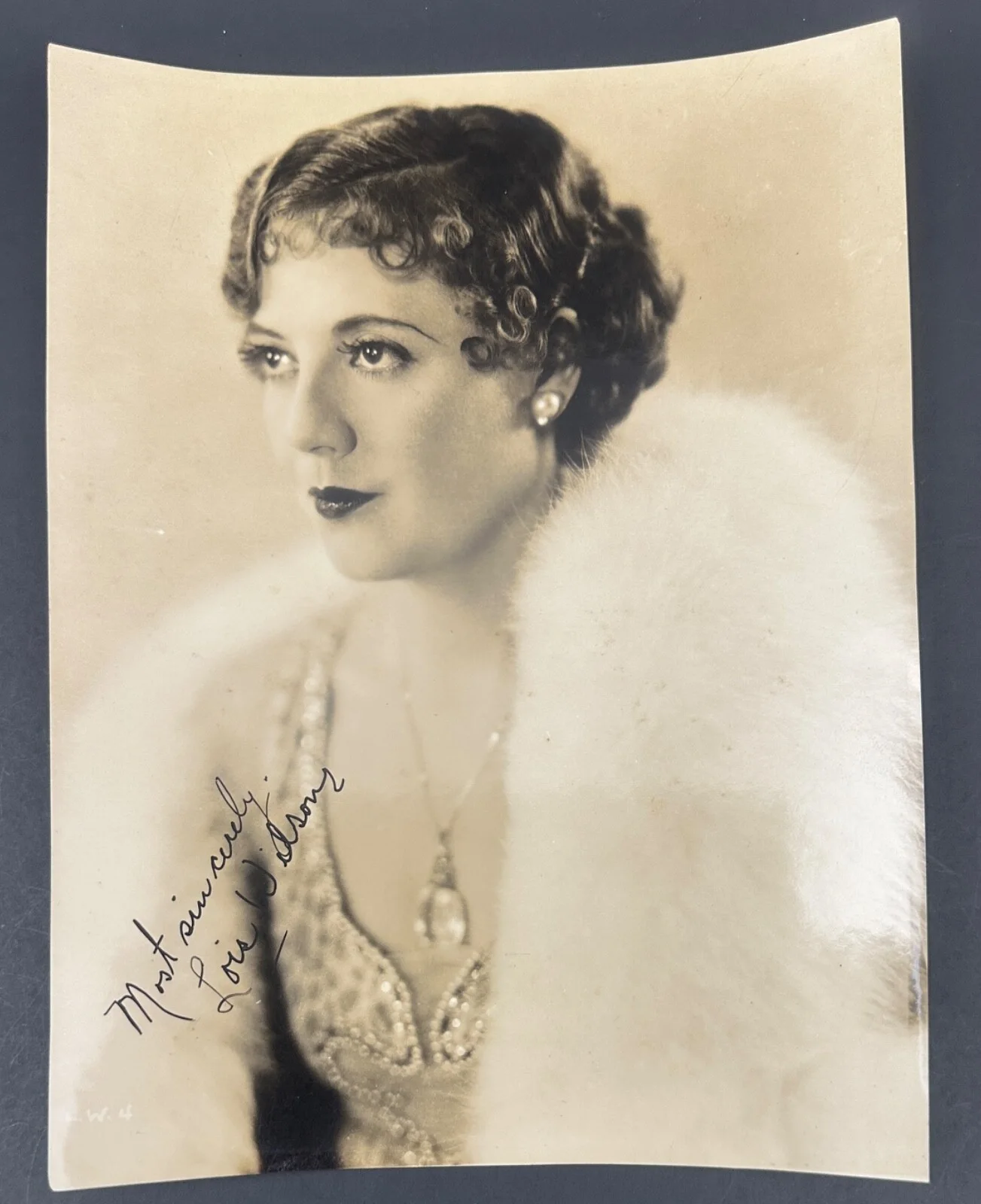Historic Silent Film Star Lois Wilson Hand Autographed Black & White Photo, изображение 2
