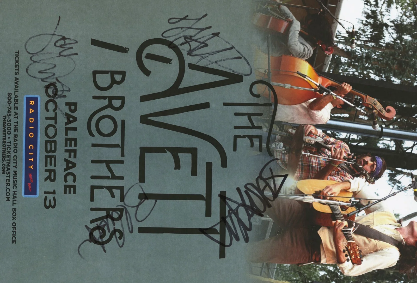 The Avett Brothers autographed concert poster, image 2