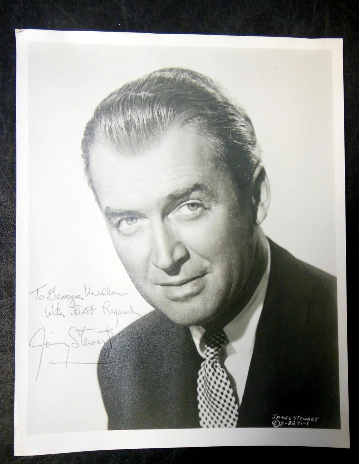 Jimmy Stewart — Rare Jimmy Stewart Vintage, All Original, Hand Signed 8x10 B&W Photo