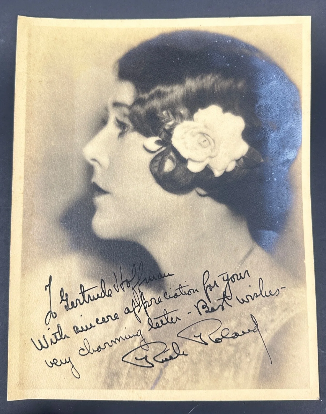 Ruth Roland Silent Film Star, Hand Autographed Black and White, изображение 2