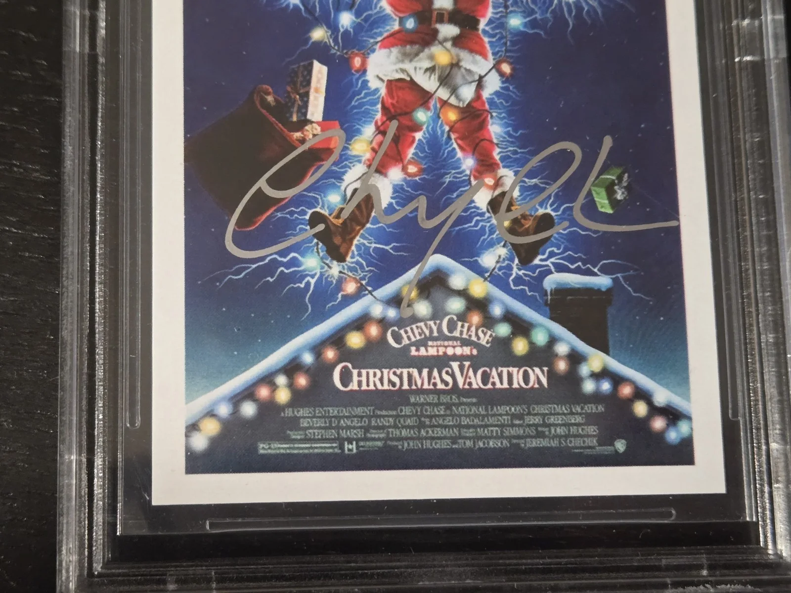 Chevy Chase — Chevy Chase Signed Christmas Vacation Custom Trading Card Beckett 10 Griswold, изображение 3