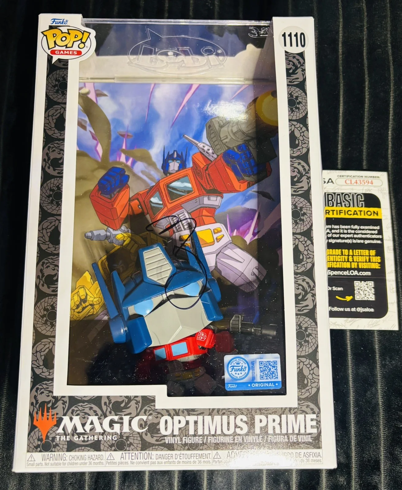 mark wahlberg — Mark Wahlberg Signed Transformers Funko Pop JSA COA Auto Optimus Prime Jumbo TED, изображение 3