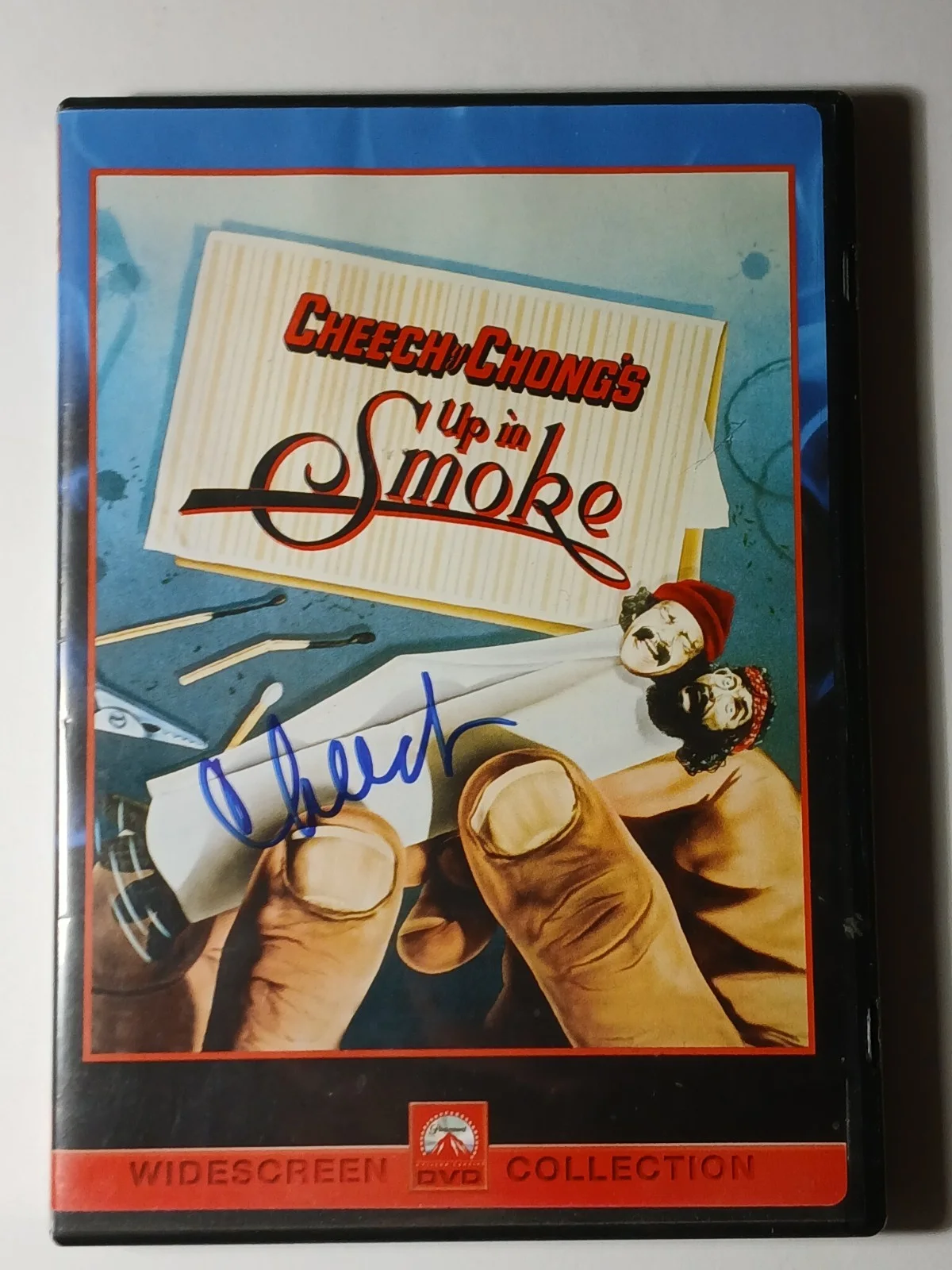 Cheech Marin — Cheech Marin Autographed Marijuana Joint Cheech and Chong Up In Smoke DVD Cover, изображение 2