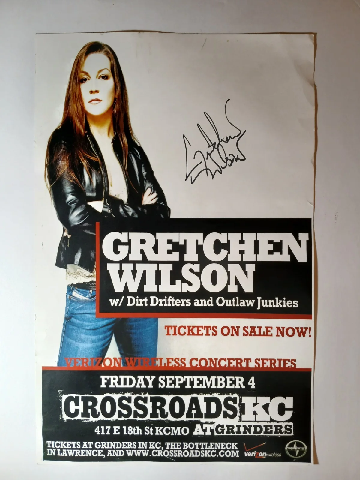Gretchen Wilson Autographed Country Music Concert Poster Signed Concert Poster, изображение 2
