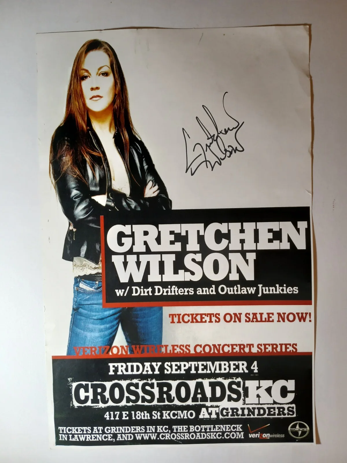 Gretchen Wilson Autographed Country Music Concert Poster Signed Concert Poster, изображение 3