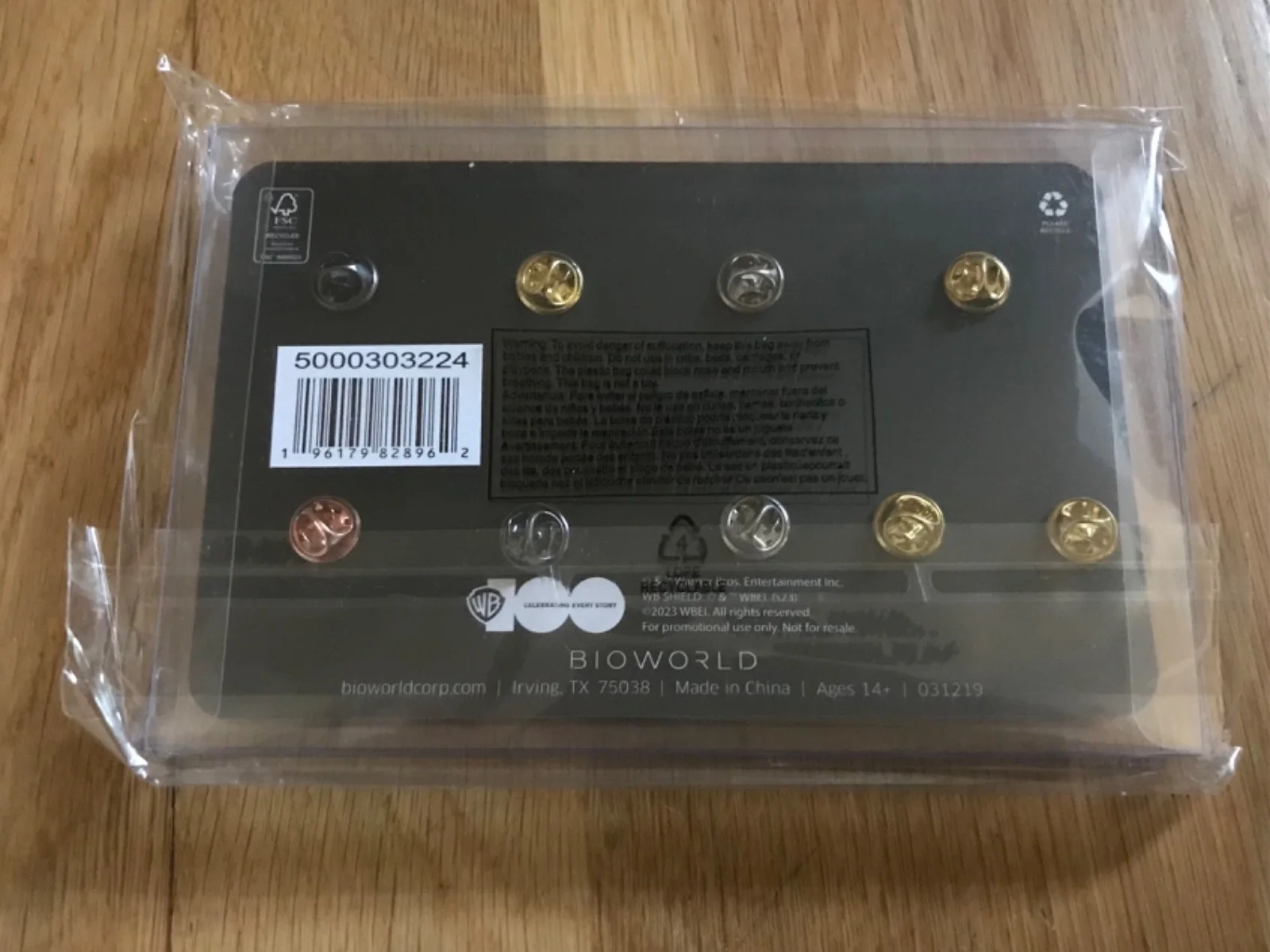 NEW 100 Years of Warner Bros. Studio Collection Limited Edition Pin Badge WB Set, image 3