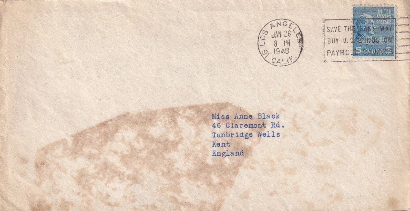 Bing Crosby Signed Fan Letter from 1948. Original envelope included., image 2