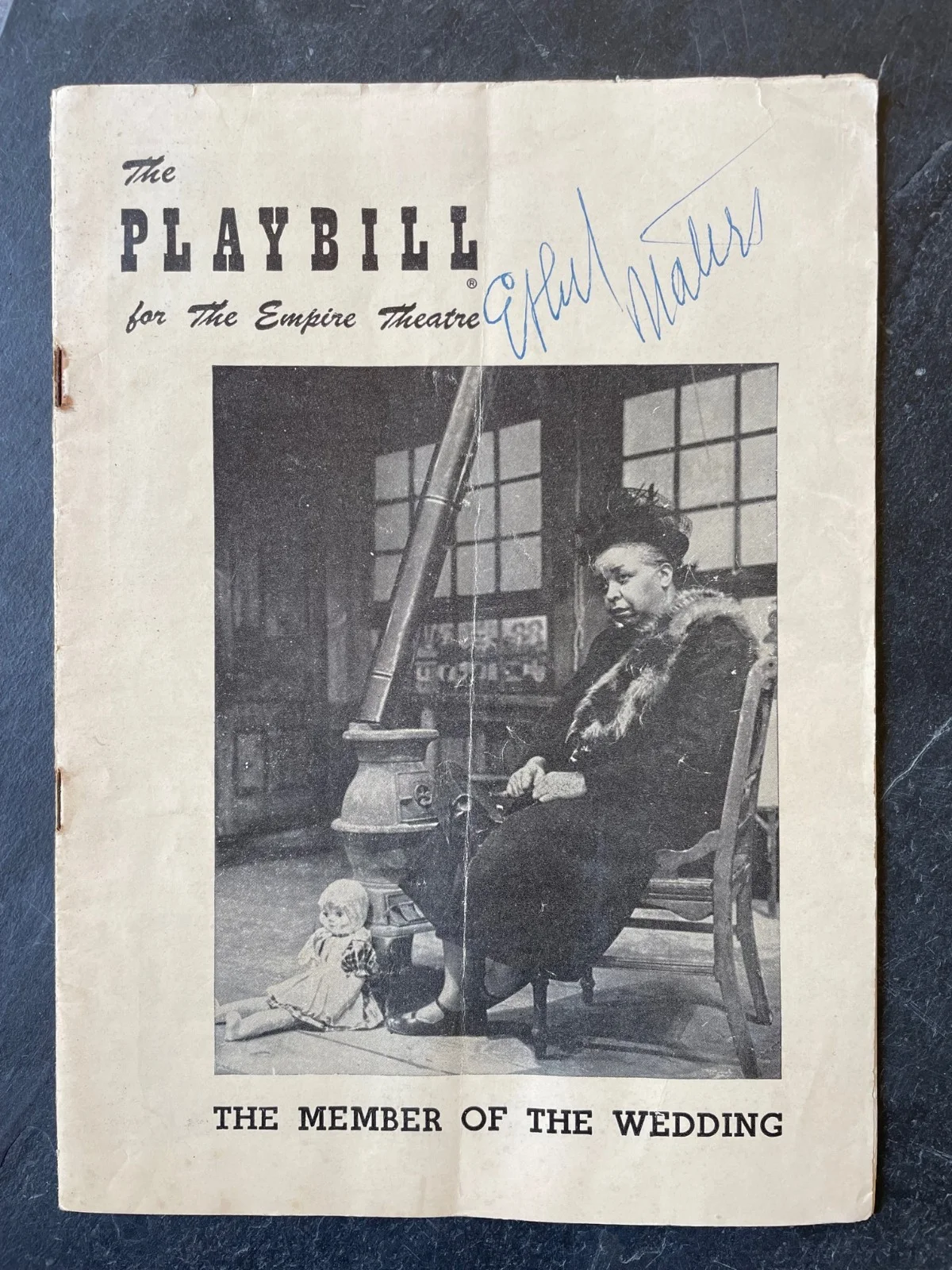 Ethel Waters — 1950 ETHEL WATERS Signed Playbill + Ticket Stub THE MEMBER OF THE WEDDING Auto, изображение 2