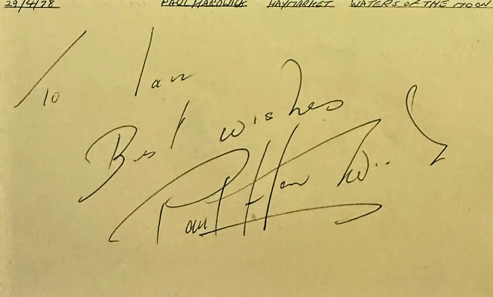 Paul Geoffrey, Paul Hardwick — PAUL GEOFFREY & PAUL HARDWICK Dual Signed Autographed 3x5 ALBUM PAGE EXCALIBUR, изображение 4