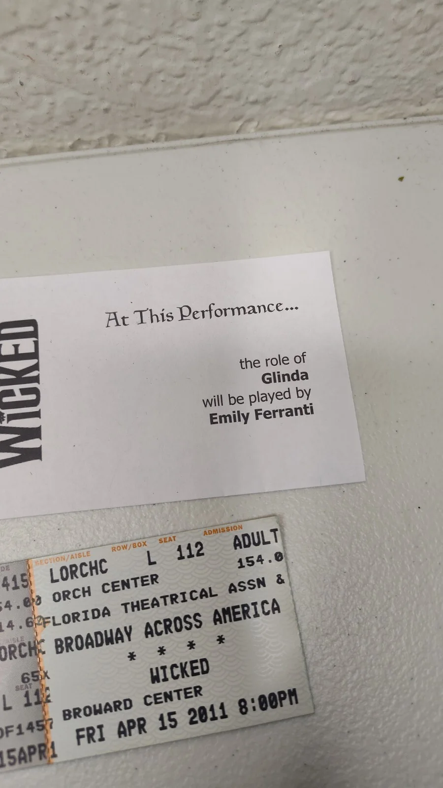 Wicked Cast Hand Signed Autographed Playbill +Tickets, image 4