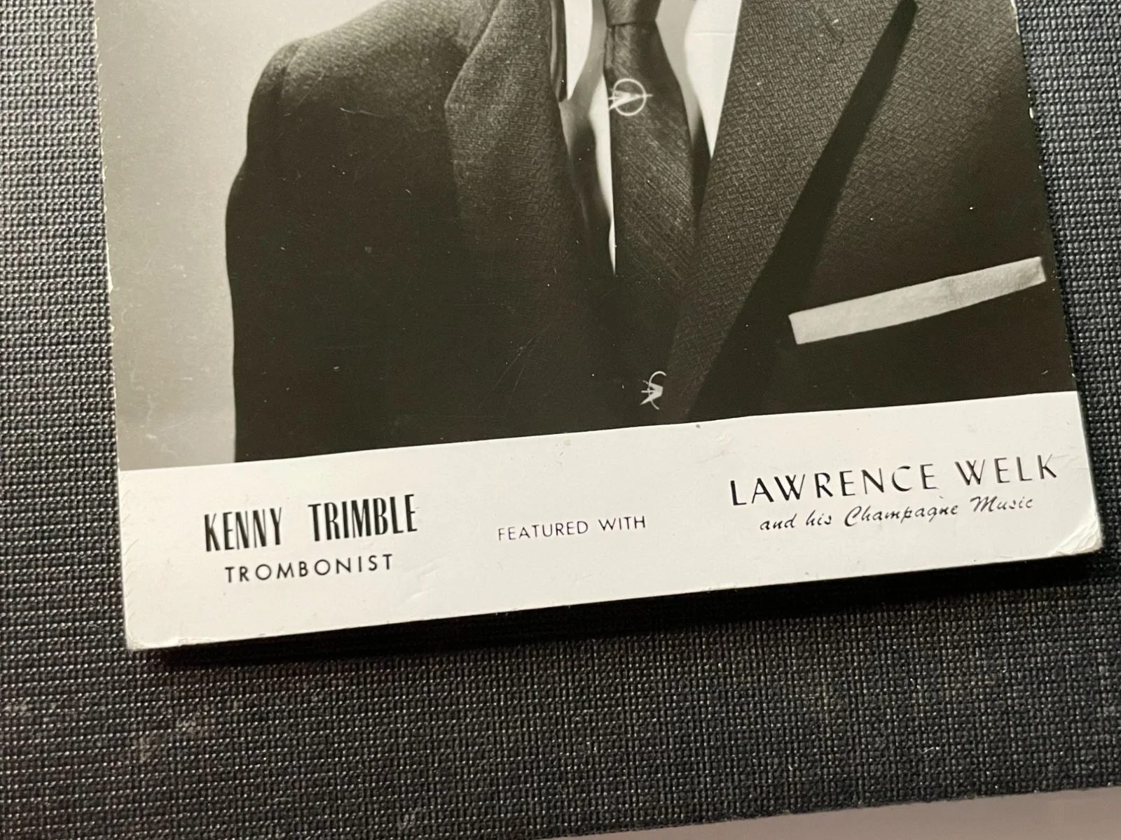 Kenny Trimble Signed Lawrence Welk RPPC | Autograph Trombone Solo Note Waukegan, image 4