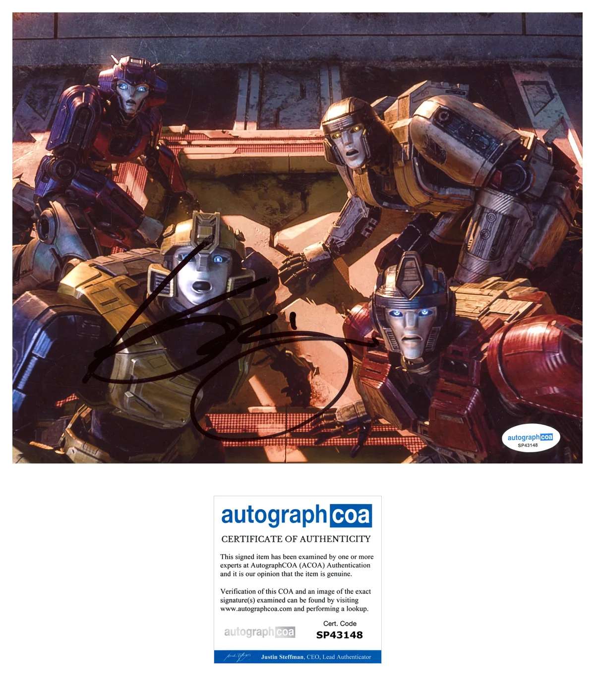Keegan-Michael Key — Keegan-Michael Key Signed TRANSFORMERS ONE Bumblebee 8x10 Photo PROOF ACOA E
