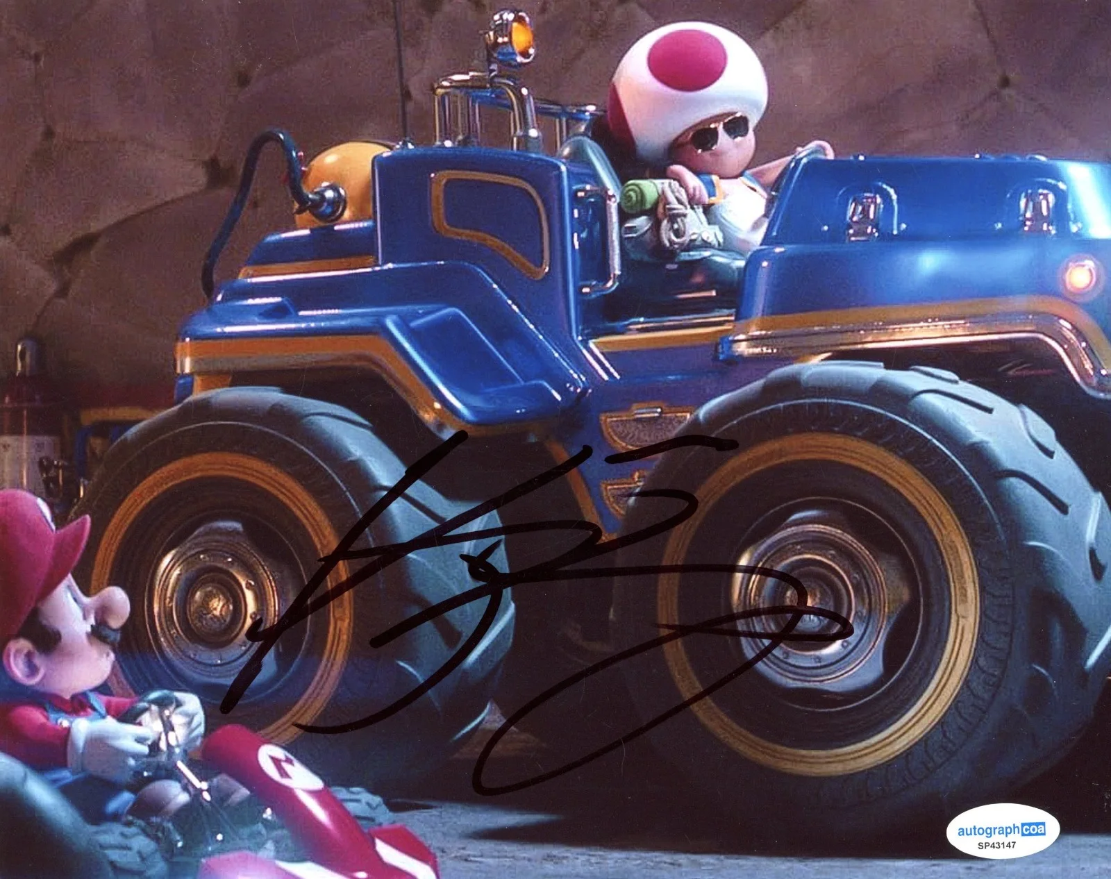 Keegan-Michael Key — Keegan-Michael Key Signed SUPER MARIO BROS TOAD 8x10 Photo EXACT Proof ACOA B, image 2