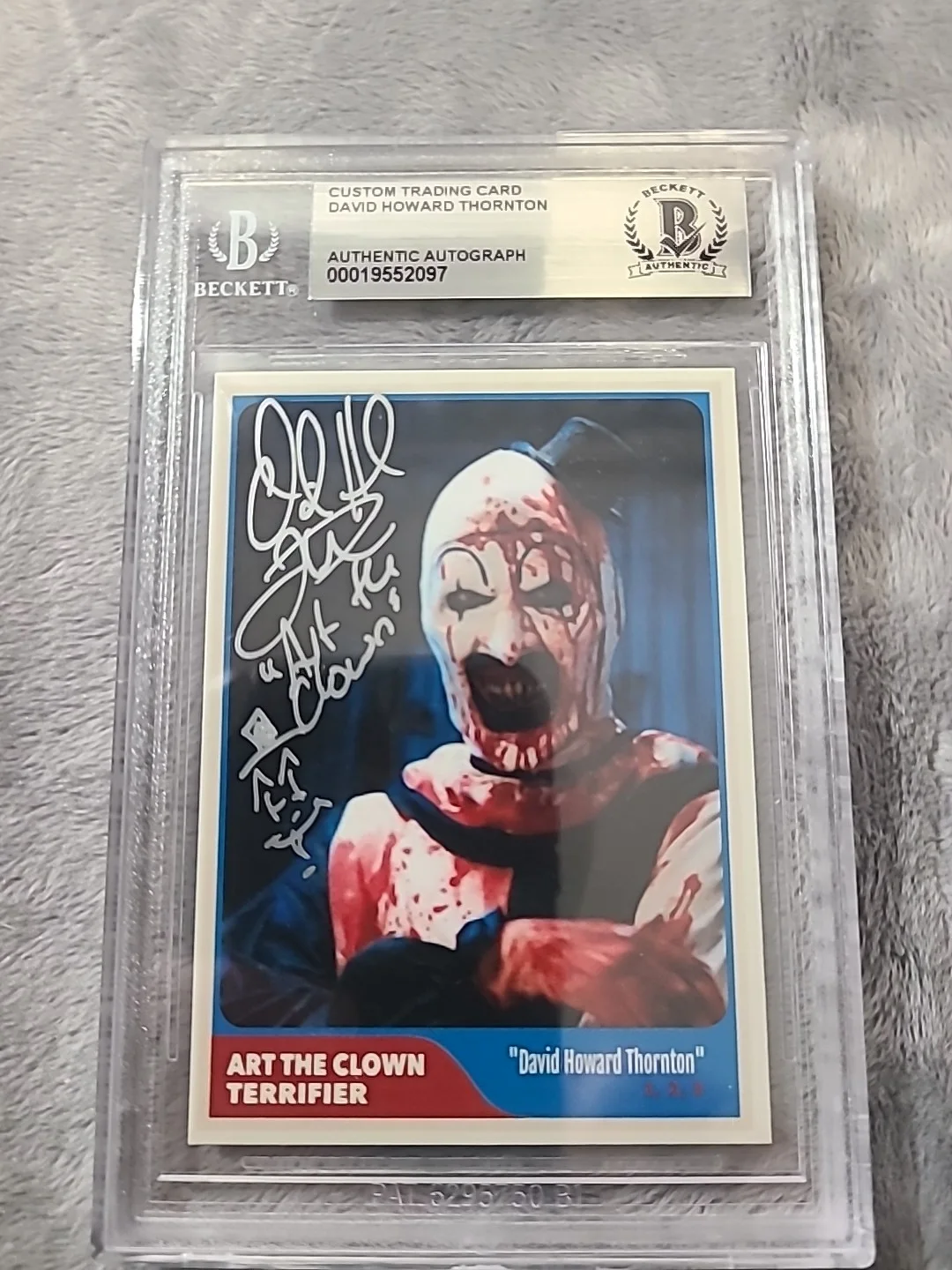 David Howard Thornton Signed Card BAS Terrifier Rare + Sketch BAS, image 2