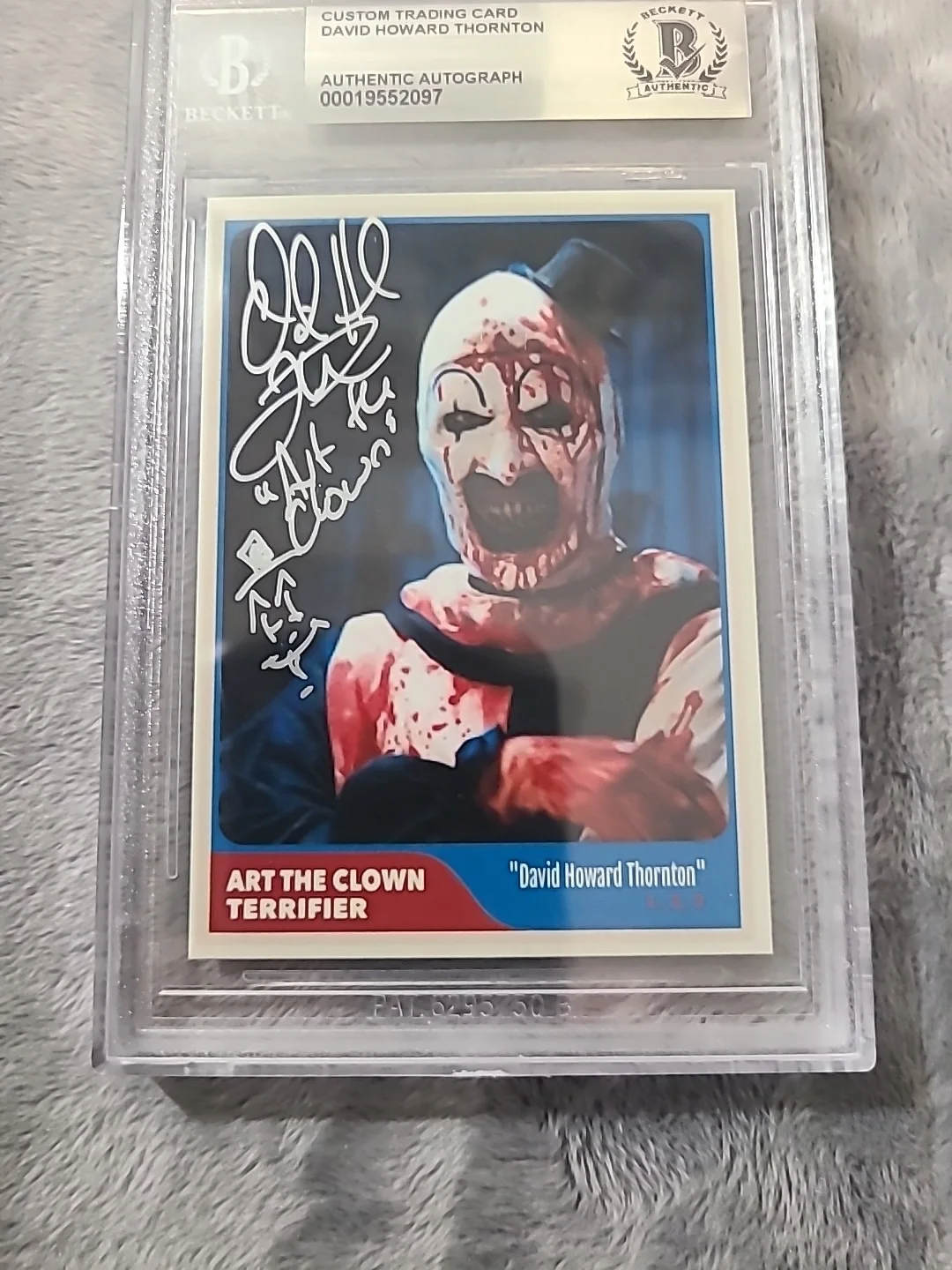 David Howard Thornton Signed Card BAS Terrifier Rare + Sketch BAS, image 3