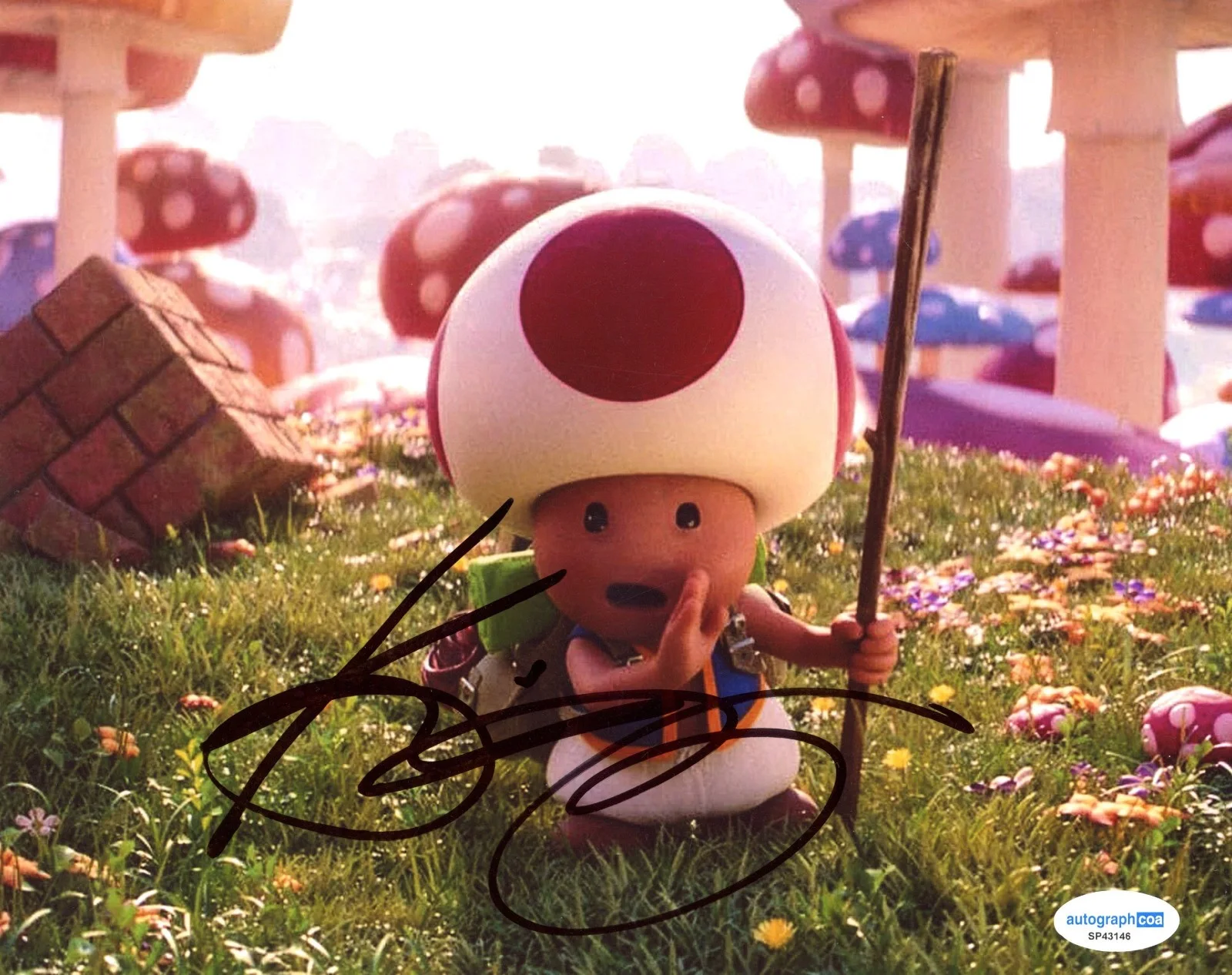 Keegan-Michael Key — Keegan-Michael Key Signed SUPER MARIO BROS TOAD 8x10 Photo EXACT Proof ACOA A, image 2