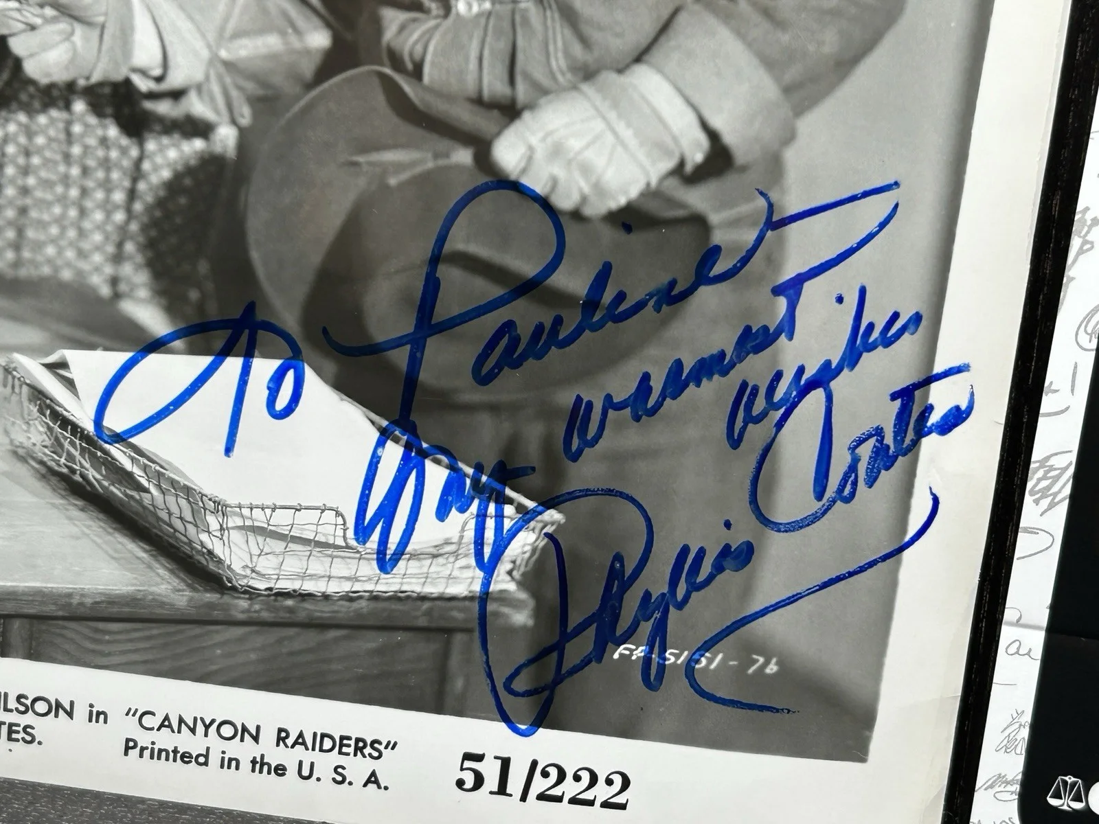 Phyllis Coates — PHYLLIS COATES ORIG SIGNED VINTAGE PHOTO Autograph JSA CANYON RAIDERS, SUPERMAN, image 4