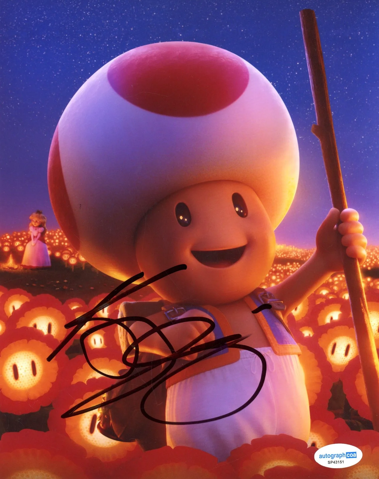 Keegan-Michael Key — Keegan-Michael Key Signed SUPER MARIO BROS TOAD 8x10 Photo EXACT Proof ACOA C, image 2