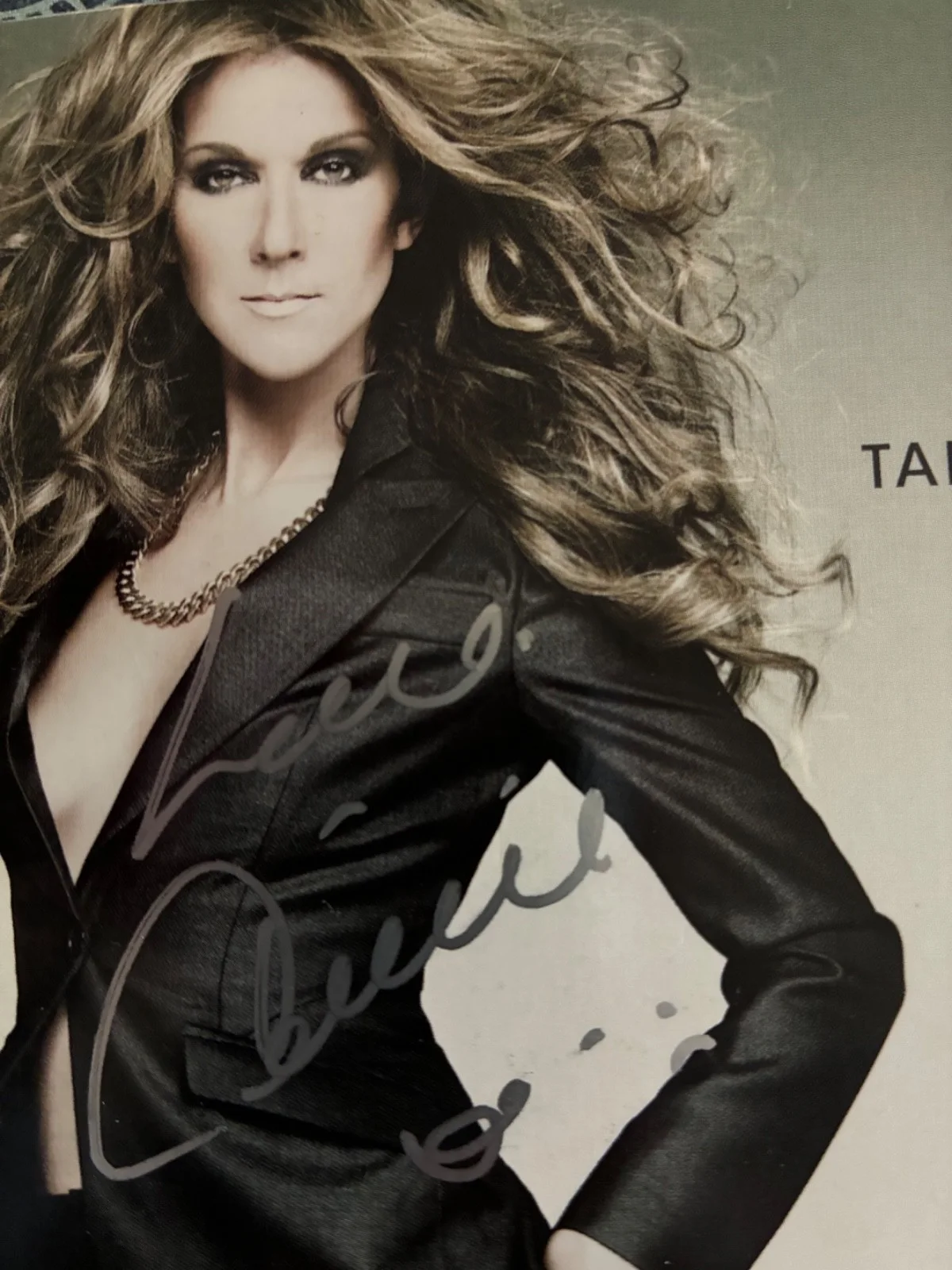 CELINE DION Signed "Taking Chances" PROMO CD - Authentic Hand Signed Autograph, image 2