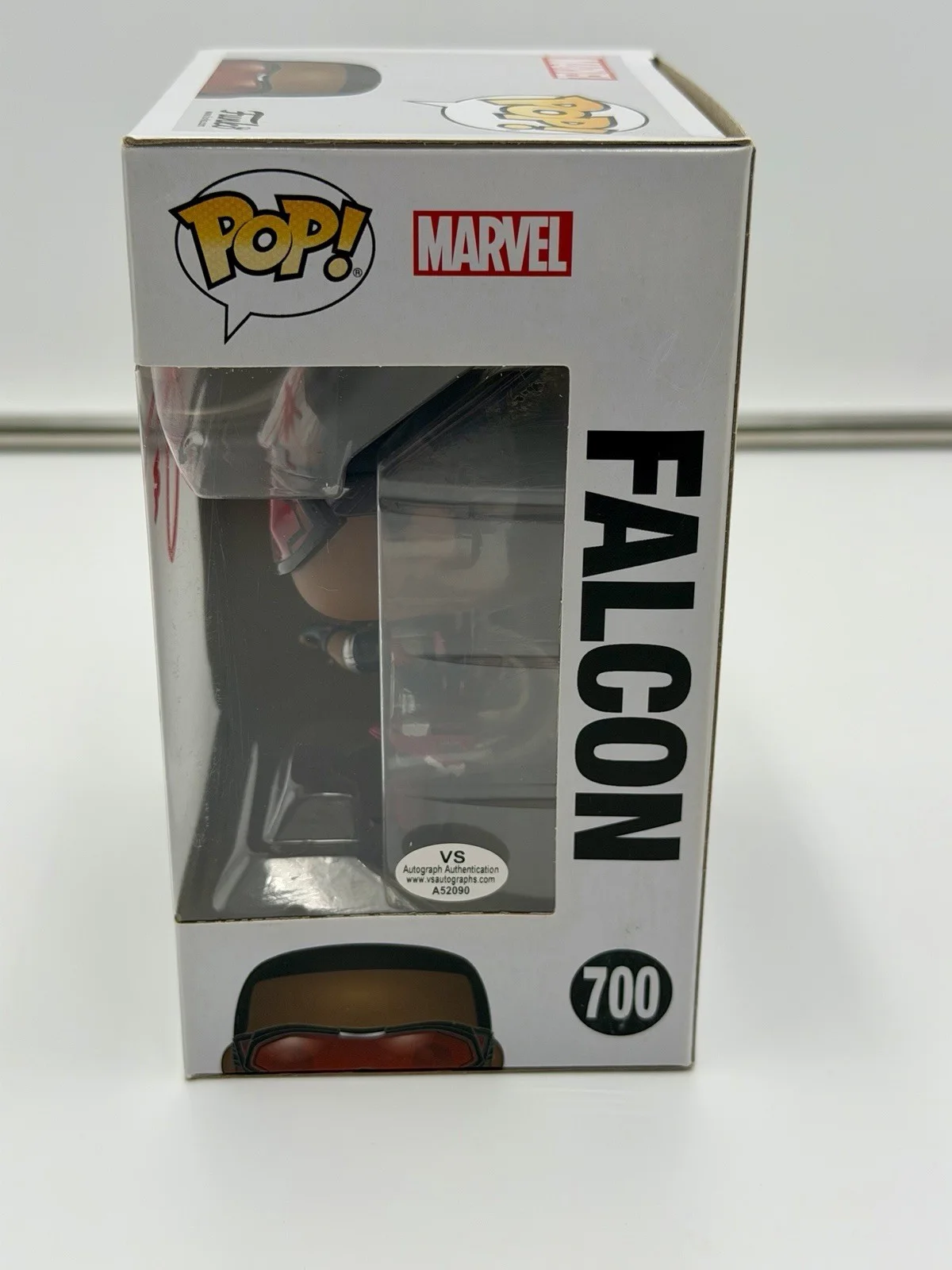 Anthony Mackie — Anthony Mackie Signed Falcon Funko Pop Marvel The Falcon #700 VSA COA +protector, image 3