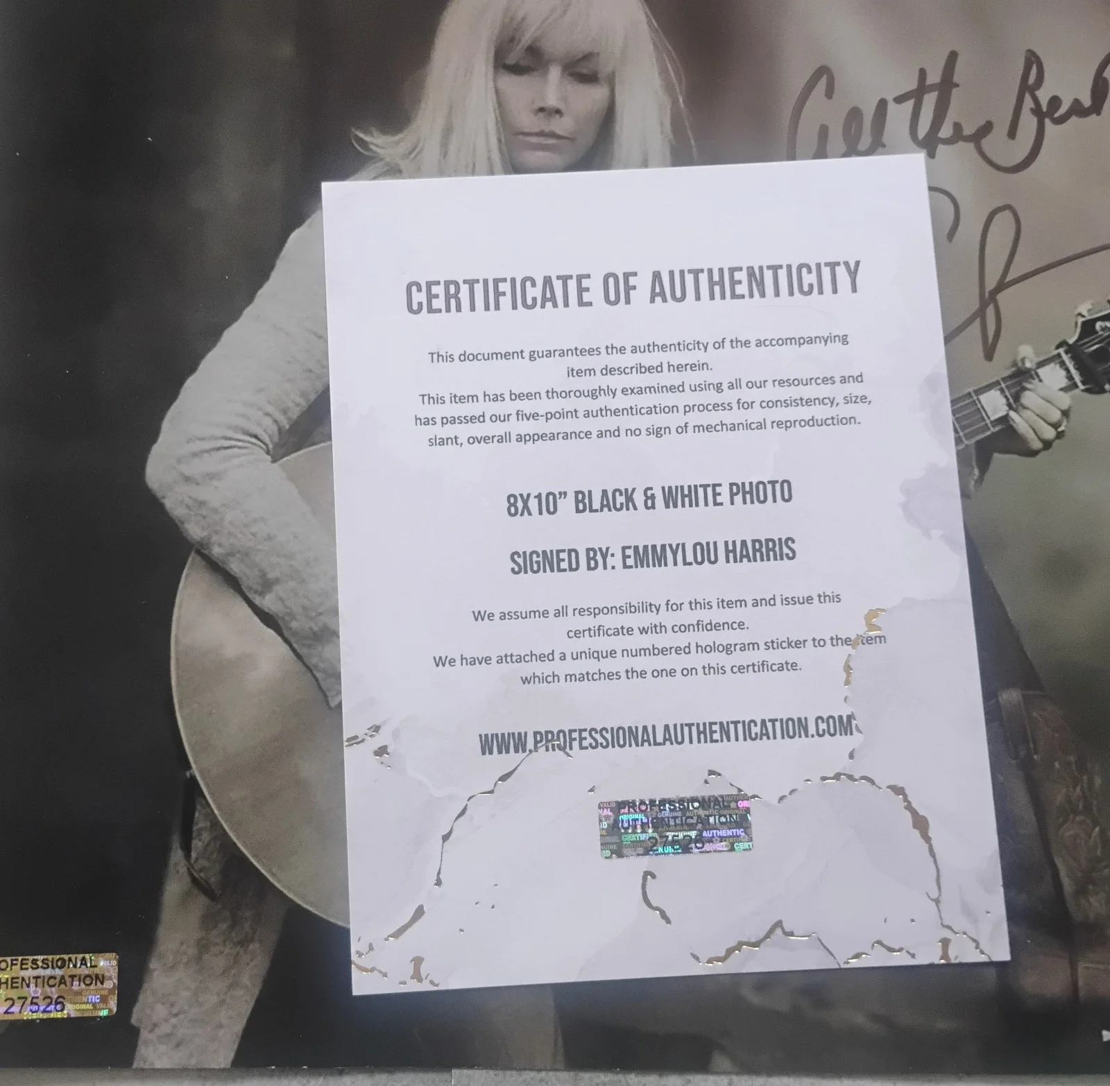 Emmylou Harris Hand Signed Autograph 8x10 Photo COA - NO US TARIFFS, изображение 4