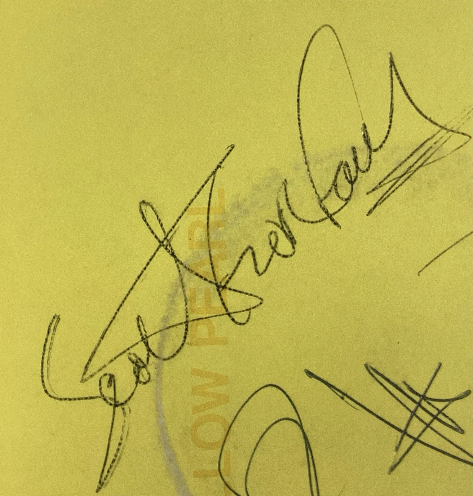 Thin Lizzy Signed Album Cover 1st Press Yellow Pearl Phil Lynott Auto +2 PSA/DNA, изображение 3