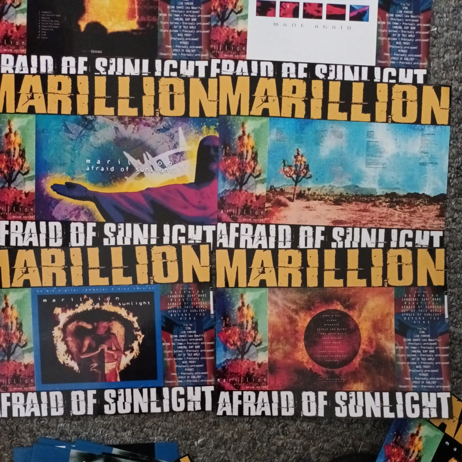 Marillion: Afraid of Sunlight.12 Promotional Unofficial 7×5ins Lobby Prints. NEW, изображение 4