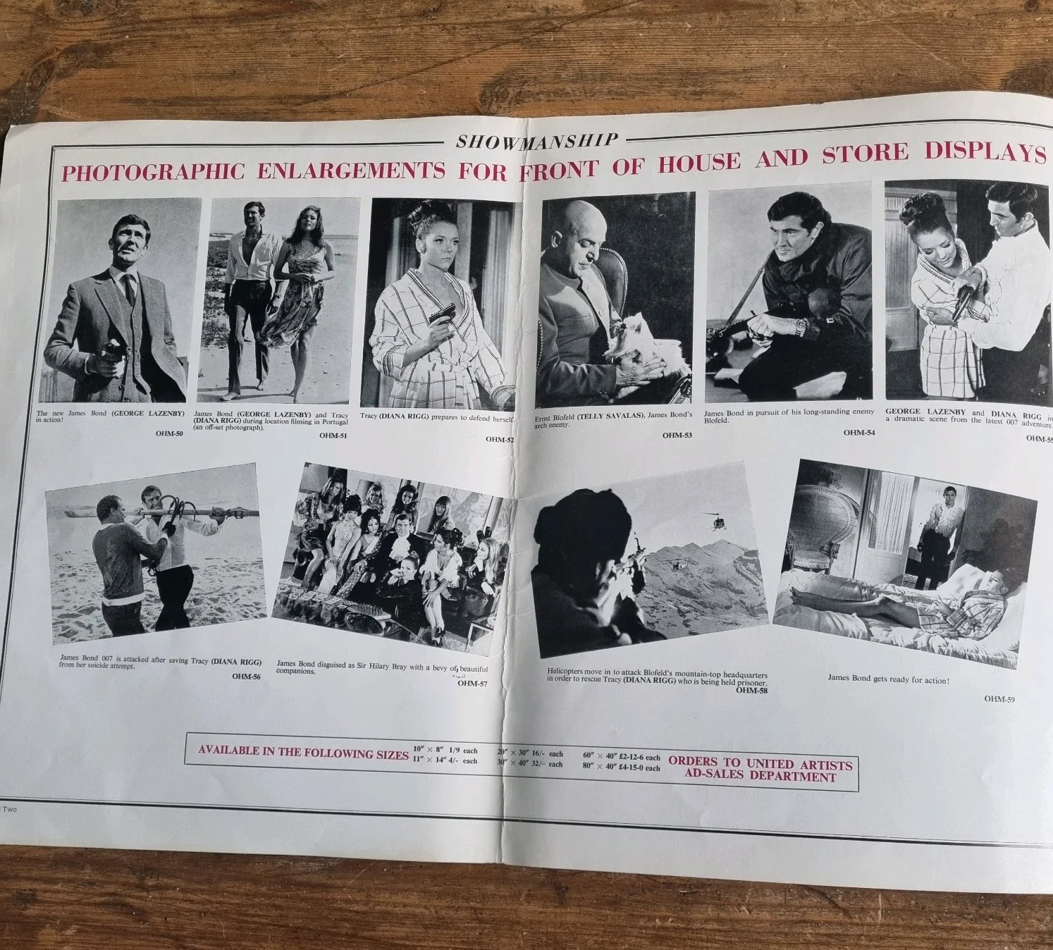 ON HER MAJESTY'S SECRET SERVICE EXHIBITORS CAMPAIGN BOOK UK RARE, изображение 4