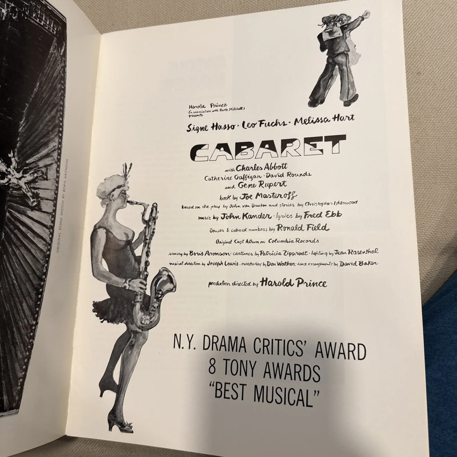 ORIGINAL 1967 Cabaret Musical Play Program w/ Special Record Masteroff, image 5